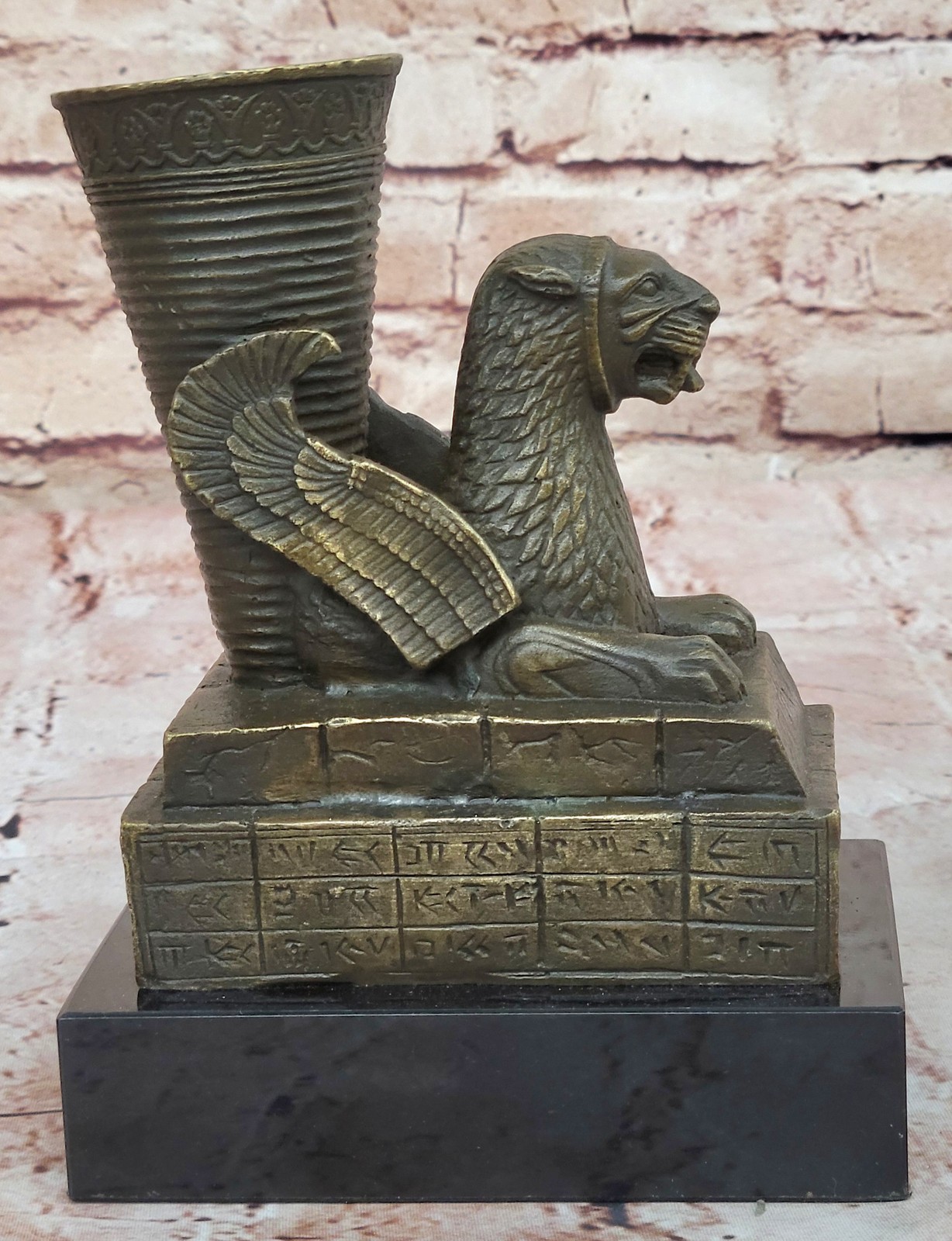 Ancient Persian Lion from Persepolis Art Head Bust Statue Sculpture Hot Cast Art