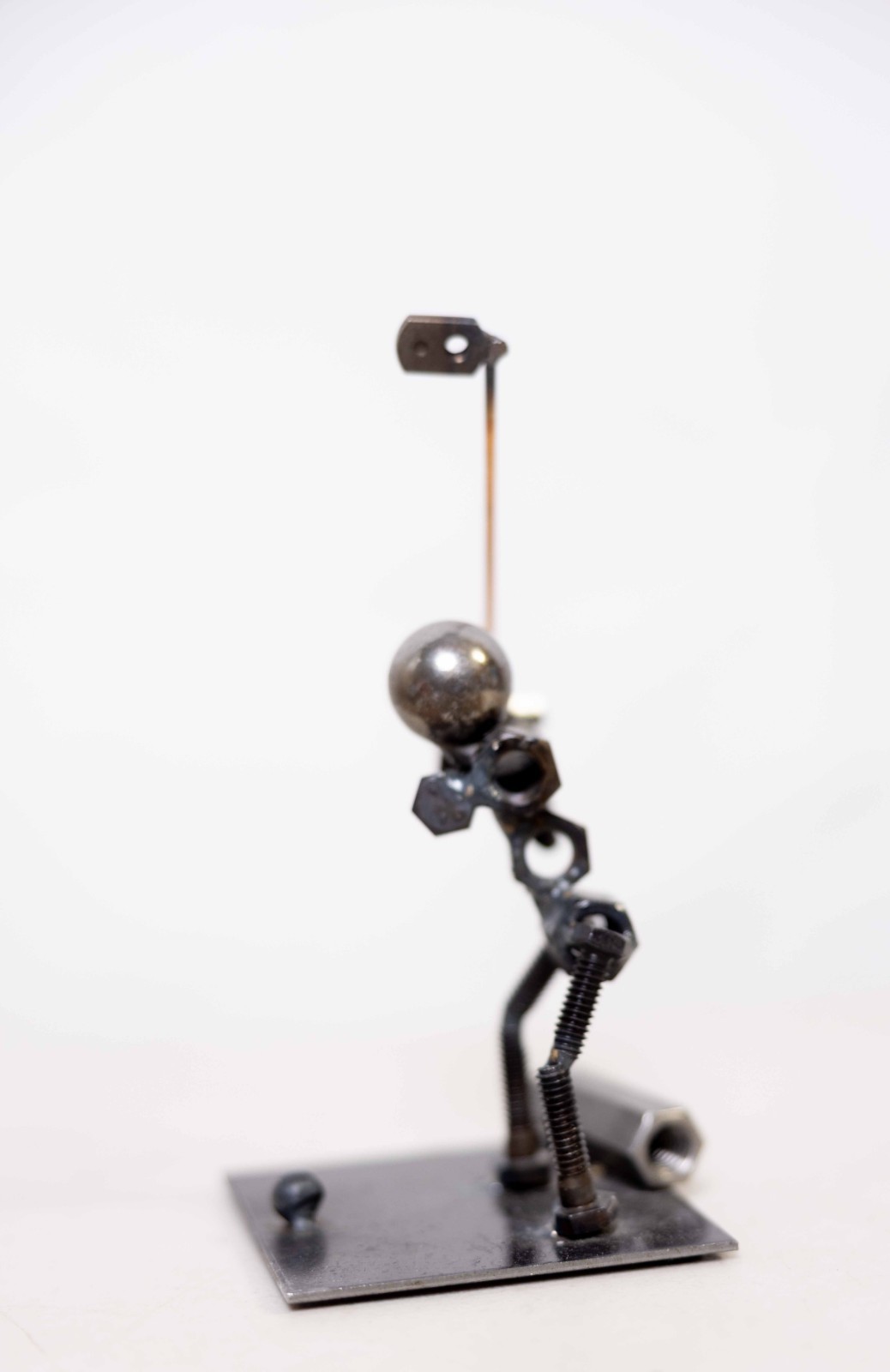 Steve Appel’s Bolt People Metal Art Sculpture Golf Player Signed
