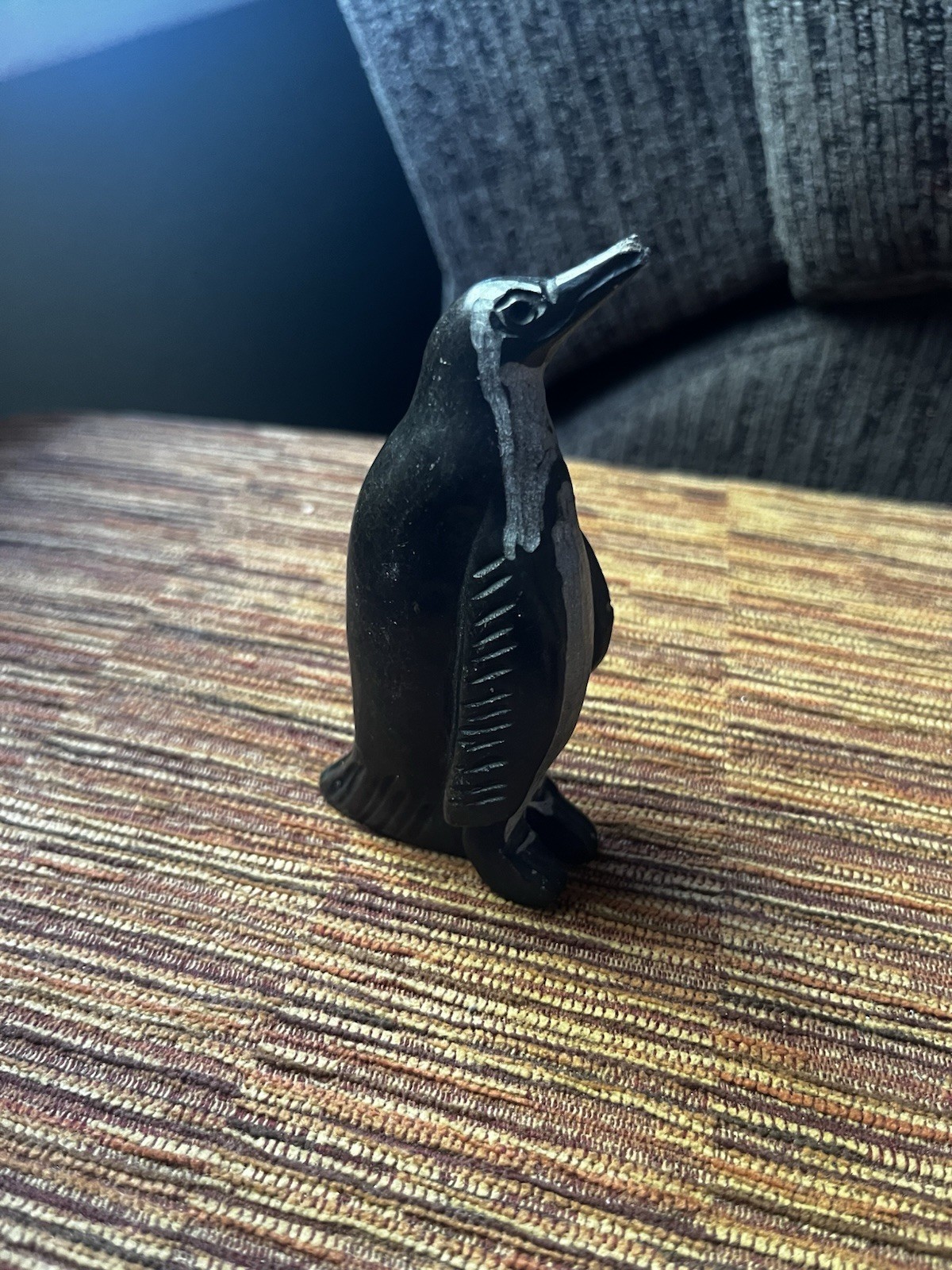 Inuit Art Soap Stone Hand Carved Penguin 3.75” Vintage Unsigned