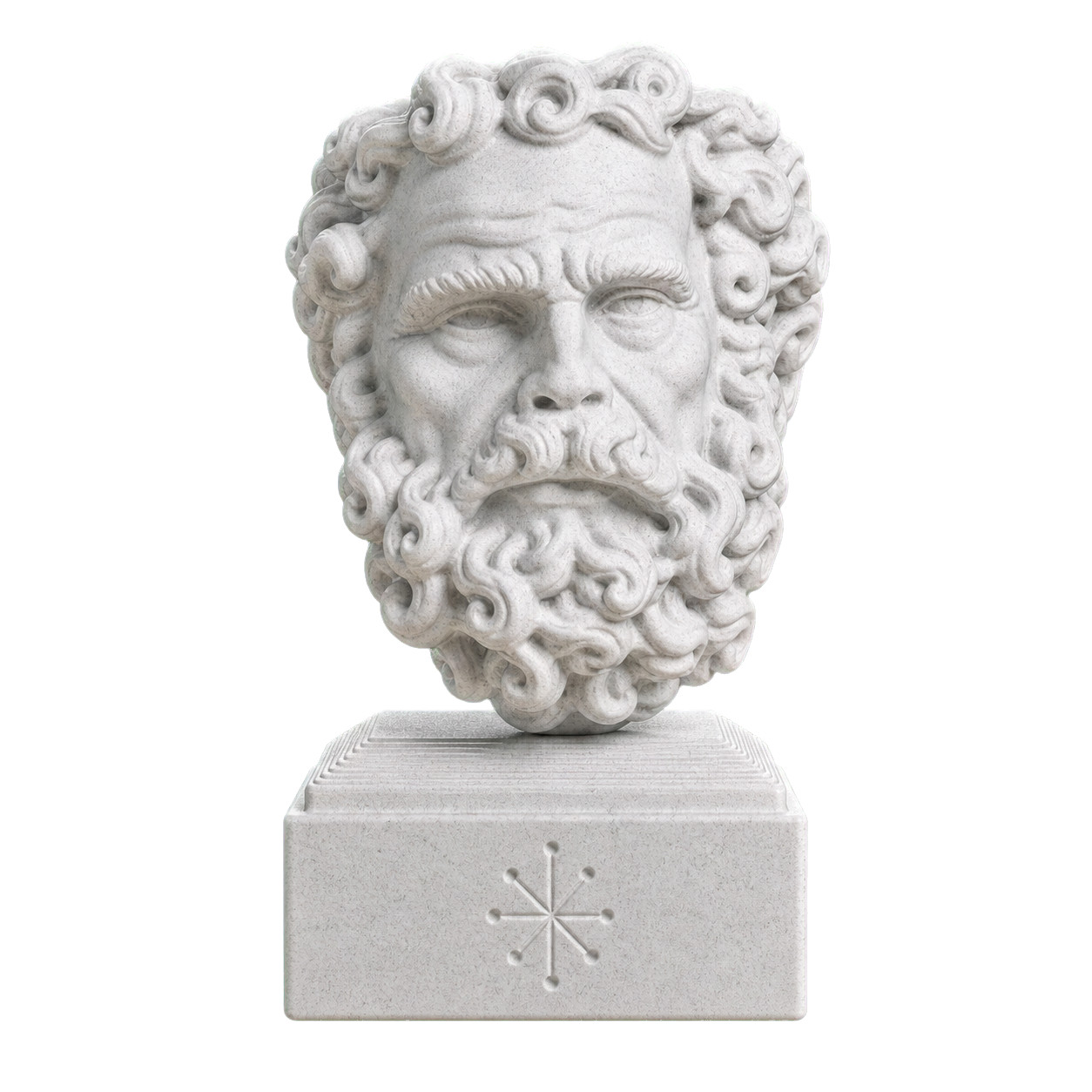 Head of a Bearded Man Collectible Bust Statue – 5, 9, 12 Inch