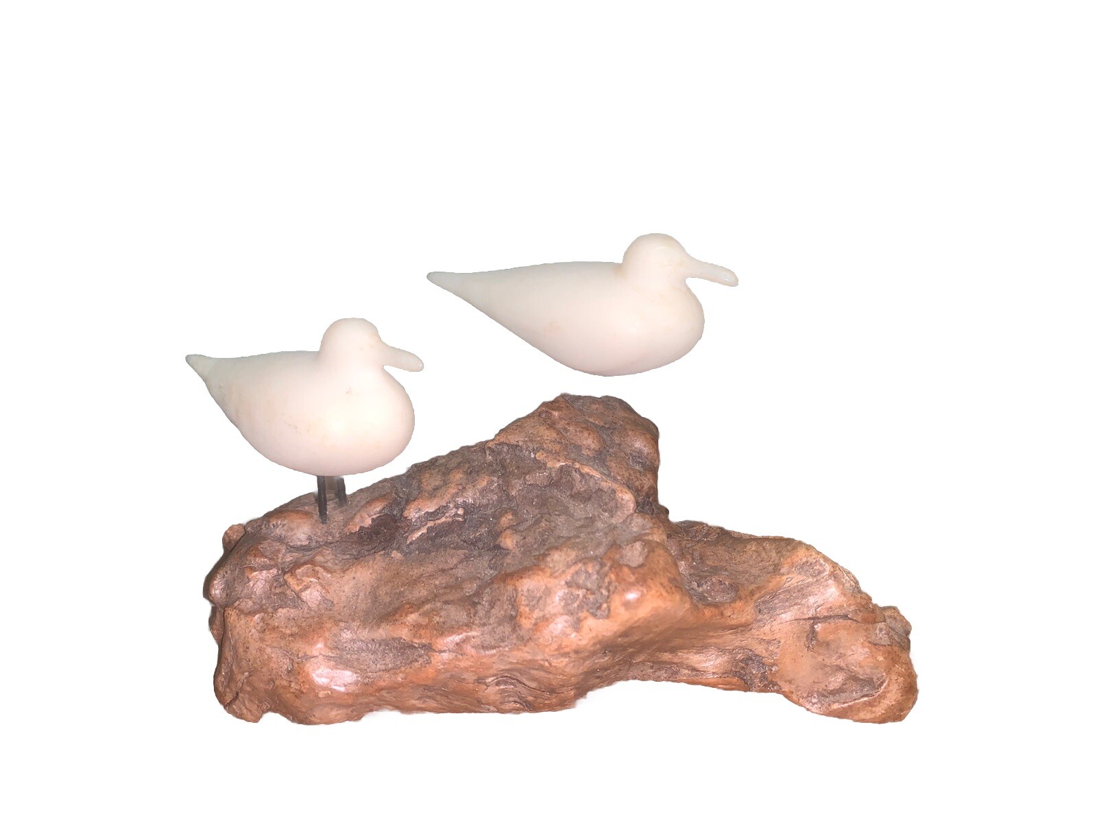 VTG ‘80s John Perry Signed Seagulls / Driftwood Sculpture 6”L 3.75”T Miniature