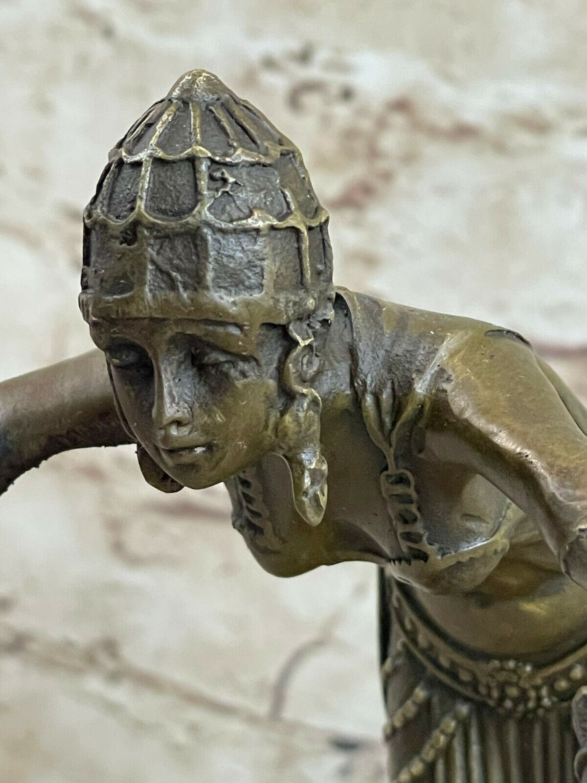 Chiparus Dancer Les Vegas Show Girls Art Deco Bronze Sculpture Marble Figurine