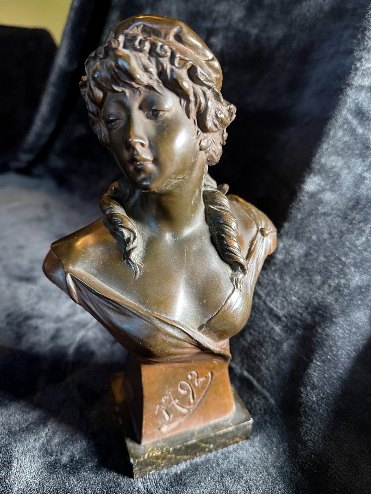 19th Century French bronze allegory bust of Marianne of French Republic
