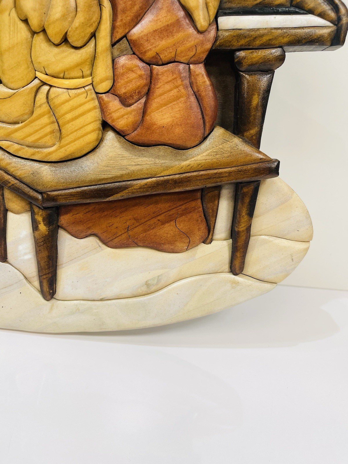 Intarsia – Wood Art – Piano Teacher Mother Child Girls Gift for Musician 15”