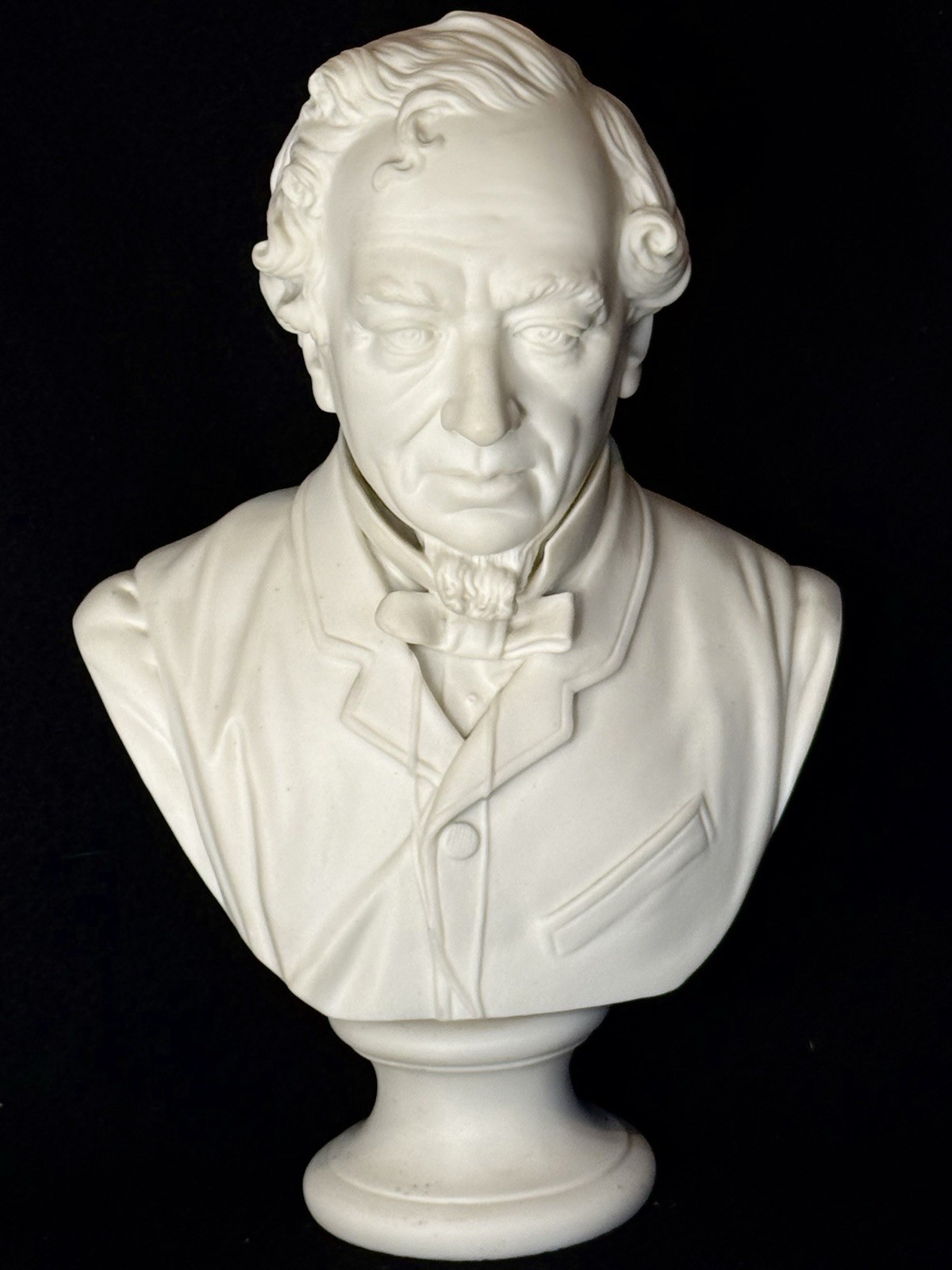 Rare Antique Parian BENJAMIN DISRAELI (1704-1881) Bisque Portrait Bust Statue