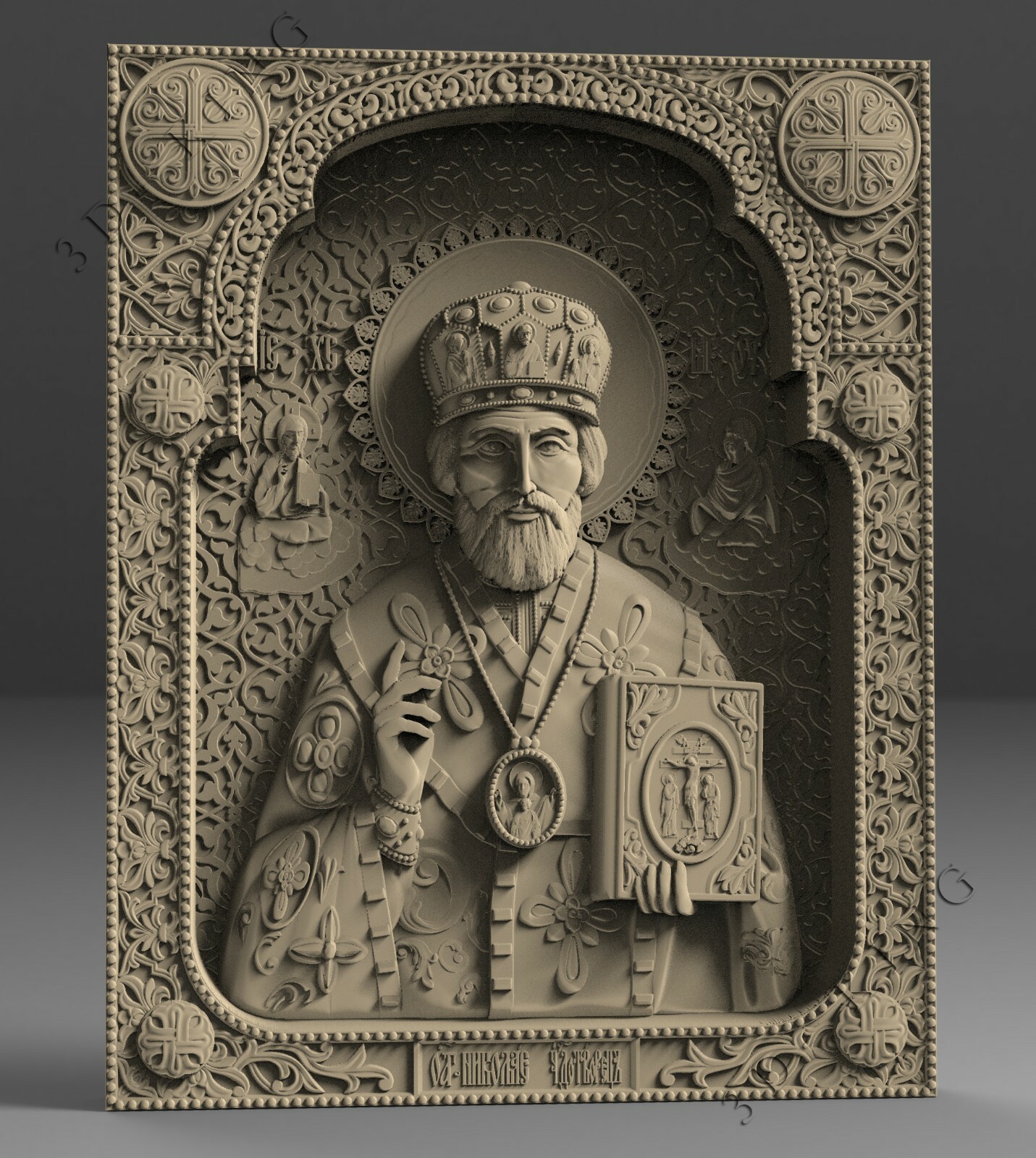 3D STL Model THE ST NICOLAS 5 for CNC Router 3D Printer Engraver Carving Aspire