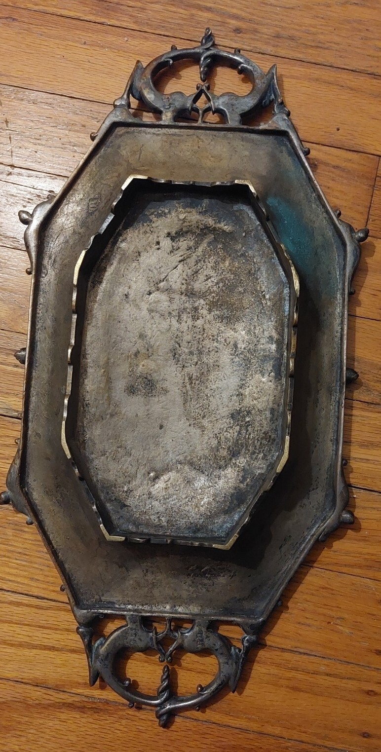 MARCEL DEBUT RARE TRAY (1865-1933) FRENCH BRONZE BARBEDIENNE SERENADE HALLMARK