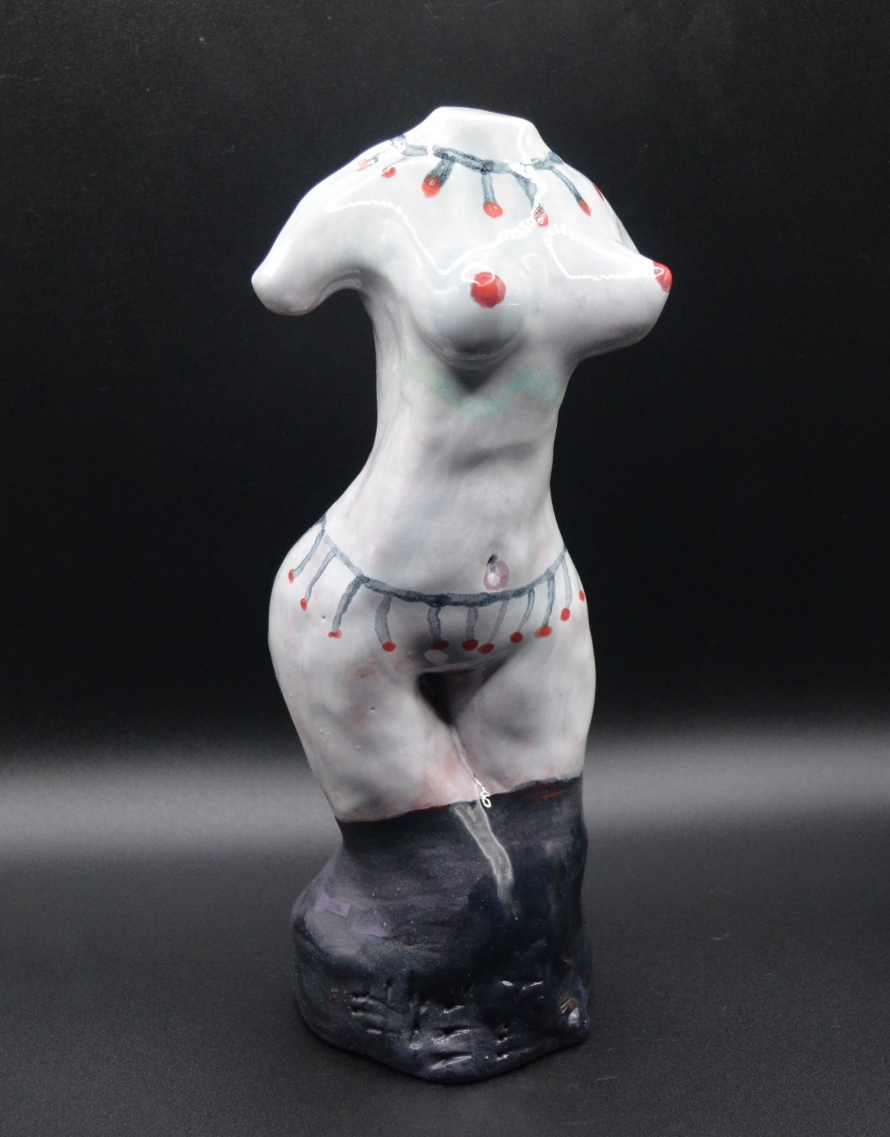 « Sumerian Goddess » – Expensive Sensual Clay Sculpture. Hand made & glazed.