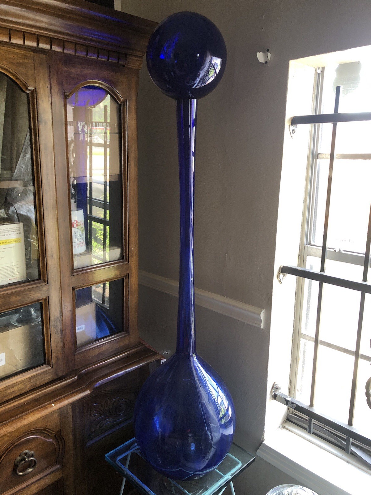 One Of A Kind Glass Art Glass Sculpture “The BLUE Wave”