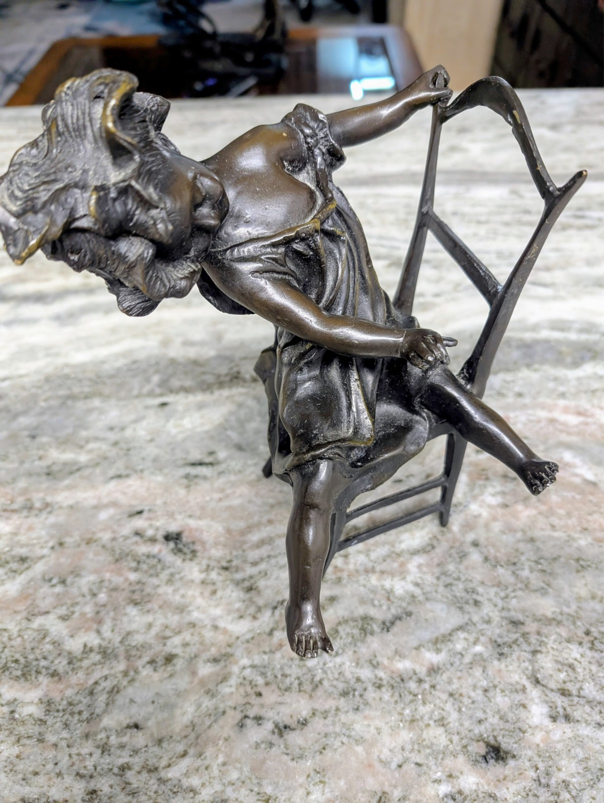 Bronze Sculpture by Umberto Boccioni  » Funny Girl in Chair »