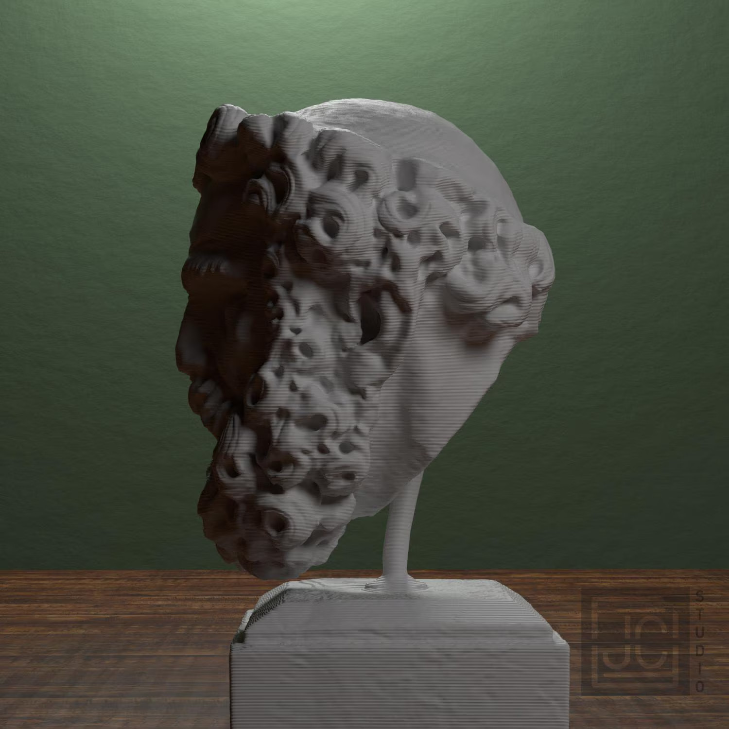 Head of a Bearded Man Collectible Bust Statue – 5, 9, 12 Inch