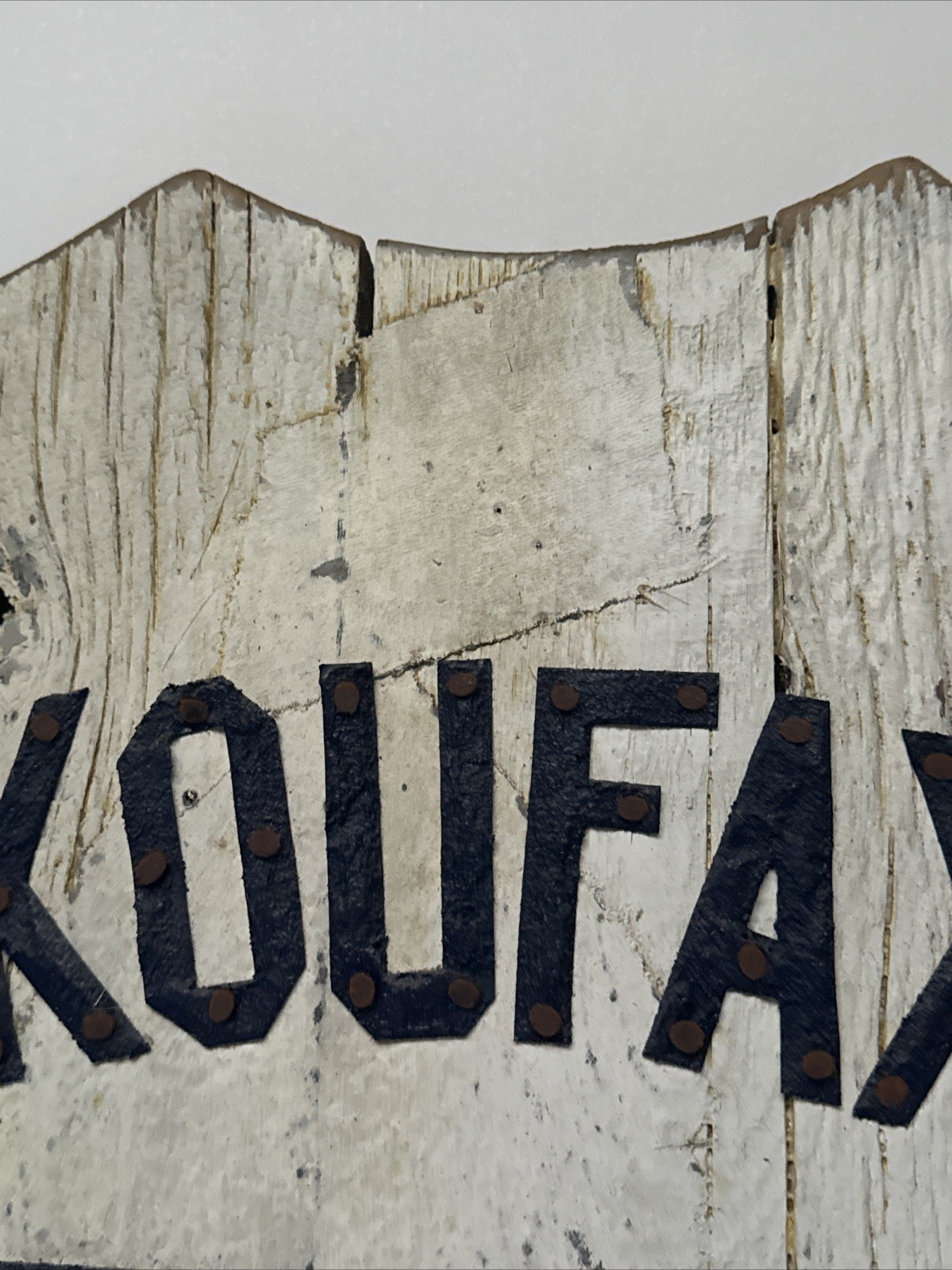 KOUFAX JERSEY WOOD SCULPTURE TRADE SIGN RAWLINGS BASEBALL HANGING PAINTING LARGE