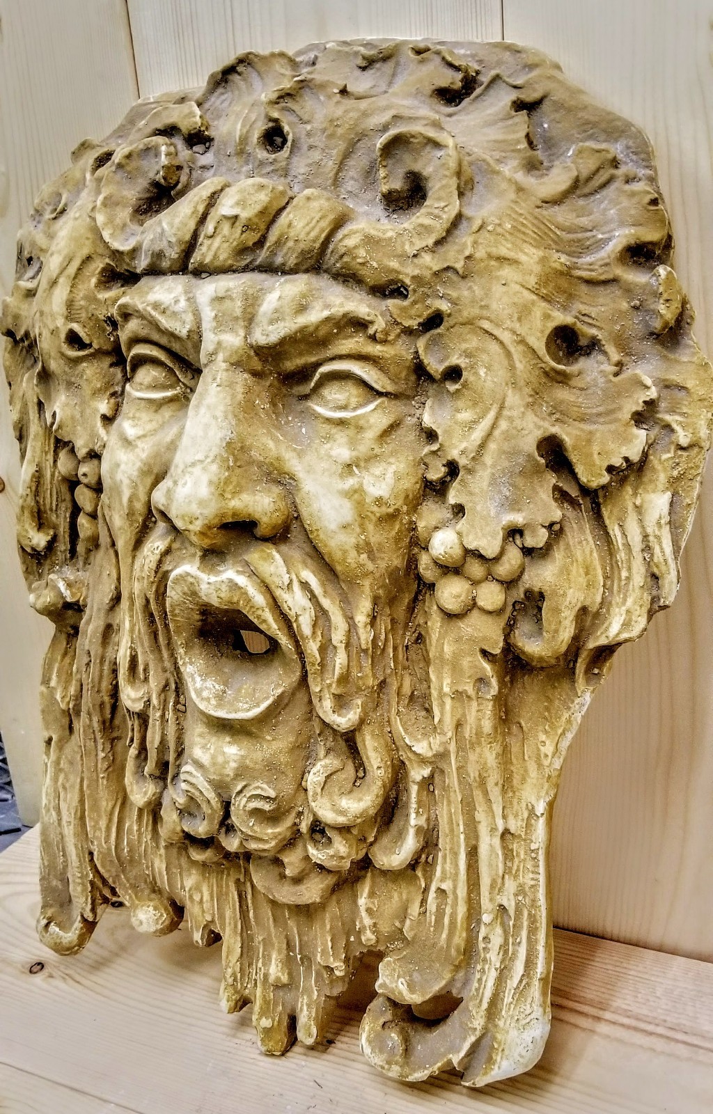 Bacchus-Dionysus Large Wall Home Garden Decor Plaque Wine seller