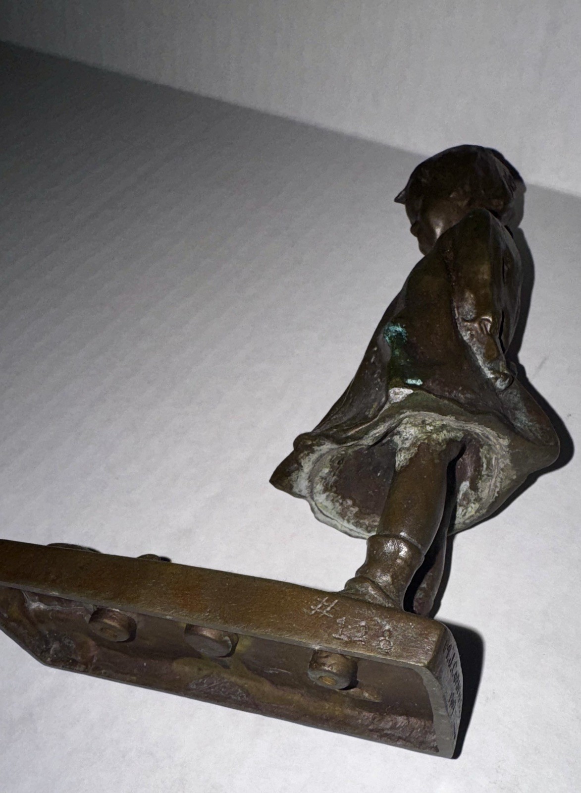 Martha Jackson Cornwell Bronze Sculpture, Young Girl and Turtle, 1909 American