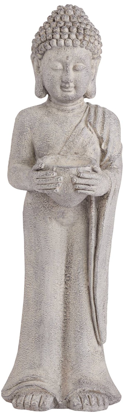 Asian Outdoor Statue 32&Prime; Standing Buddha Yard Garden Patio Deck Home Entryway