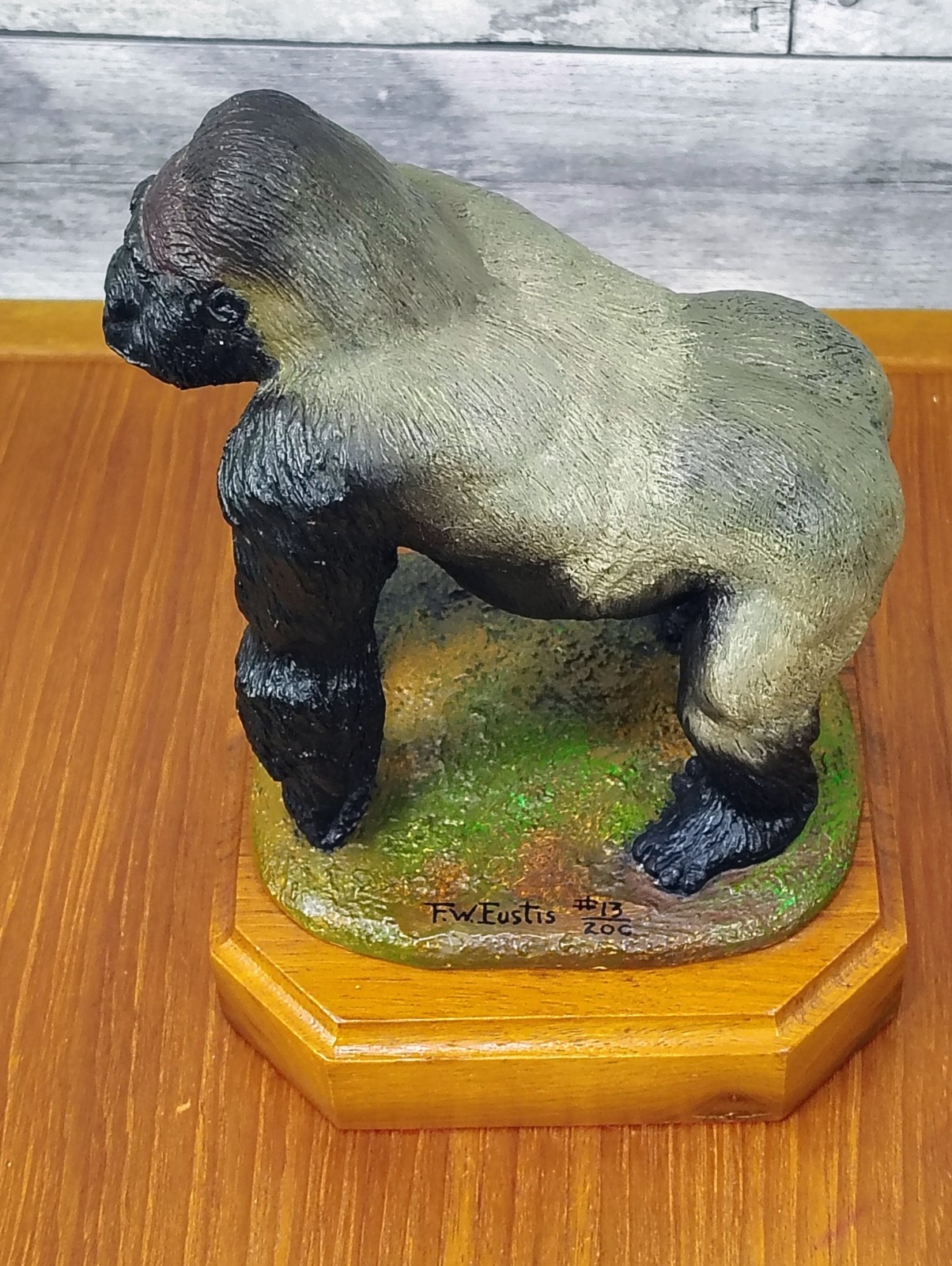 Vintage Francis W Eustis Signed Resin Gorilla Animal Sculpture Statue #13 of 200