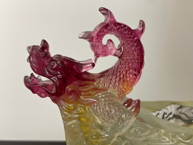 Liuli Gongfang -Imminent Beauty- Limited Ed. Paté de verre Sculpture, Signed/Box