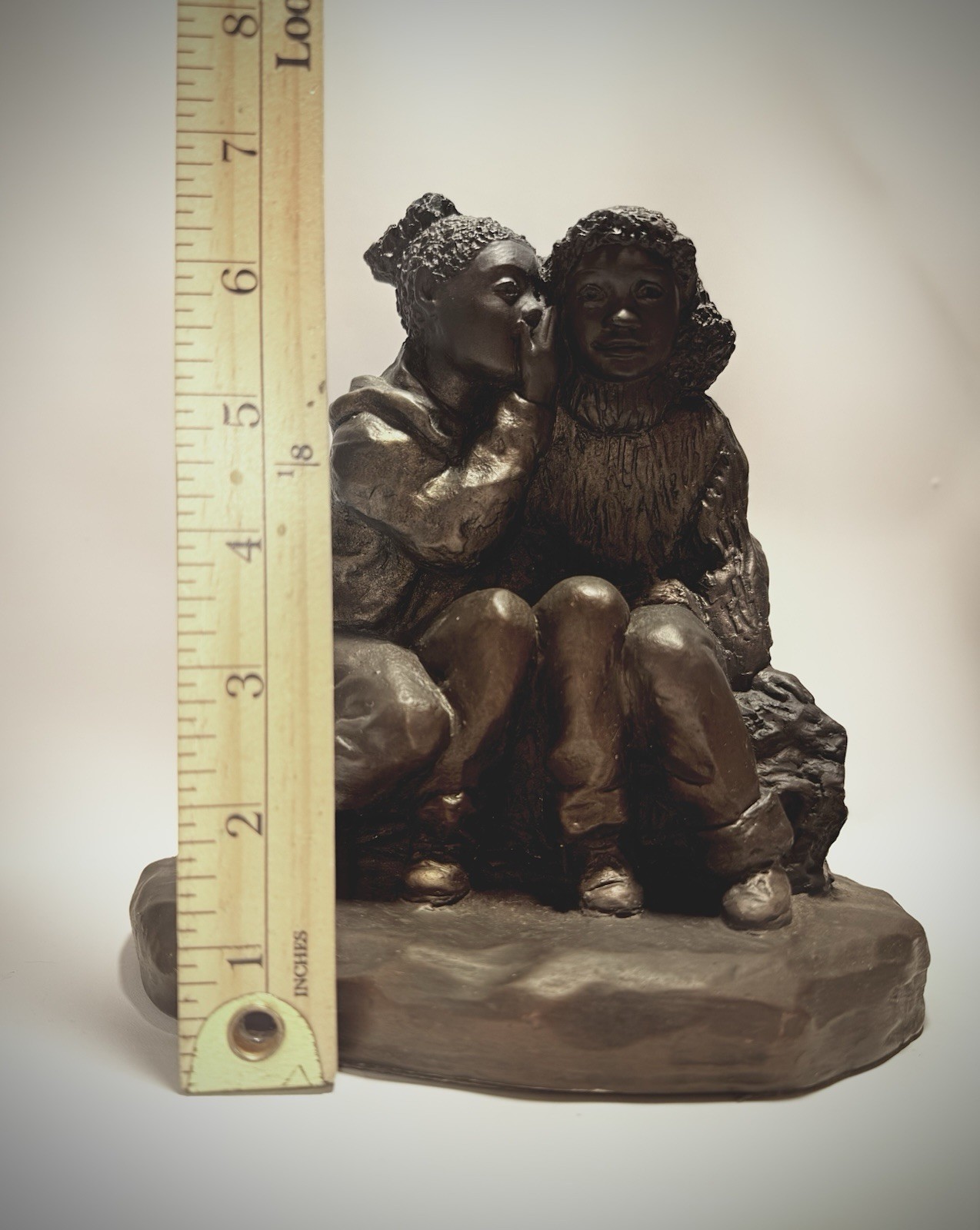 Austin Sculpture Ecila African American Children Girls 1996 Secrets Hard To Find