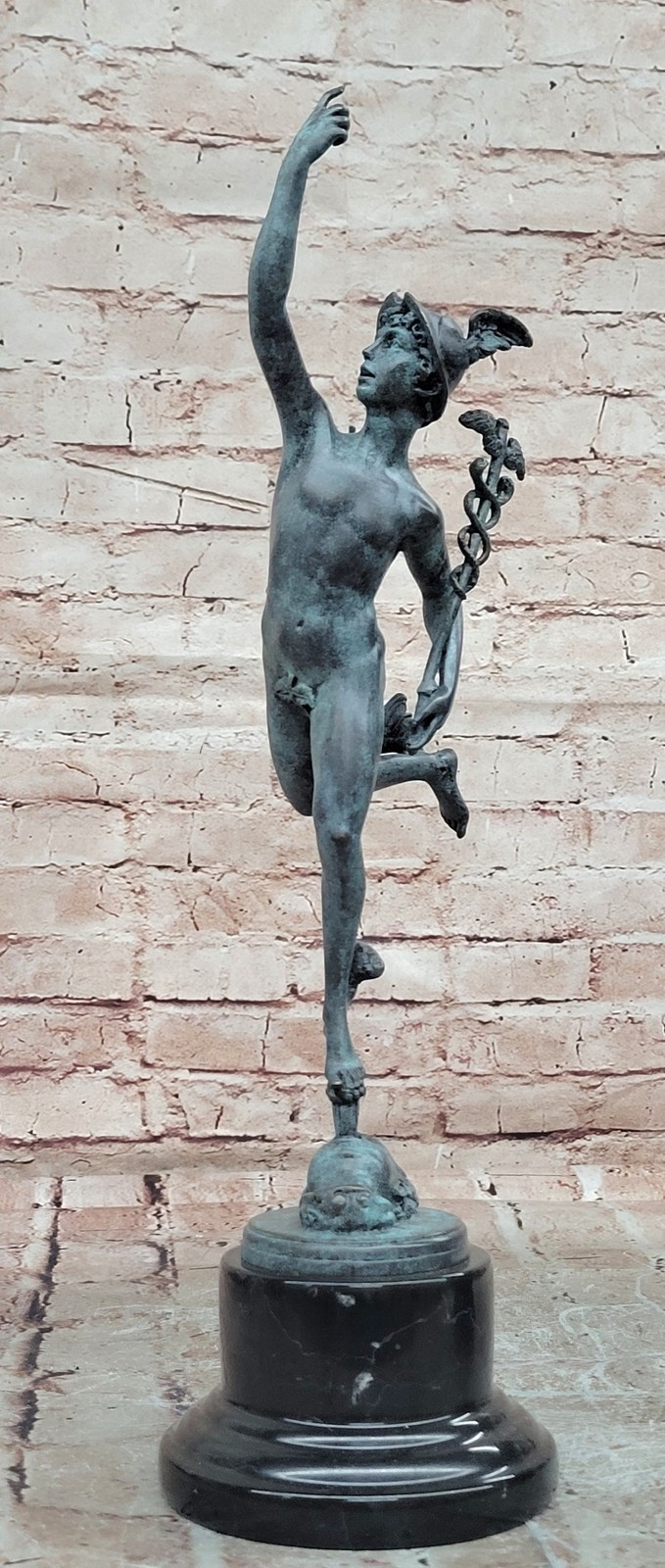 Bronze Flying Mercury Sculpture Hermes Statue Giambologna Style Hot Cast Fine Ar