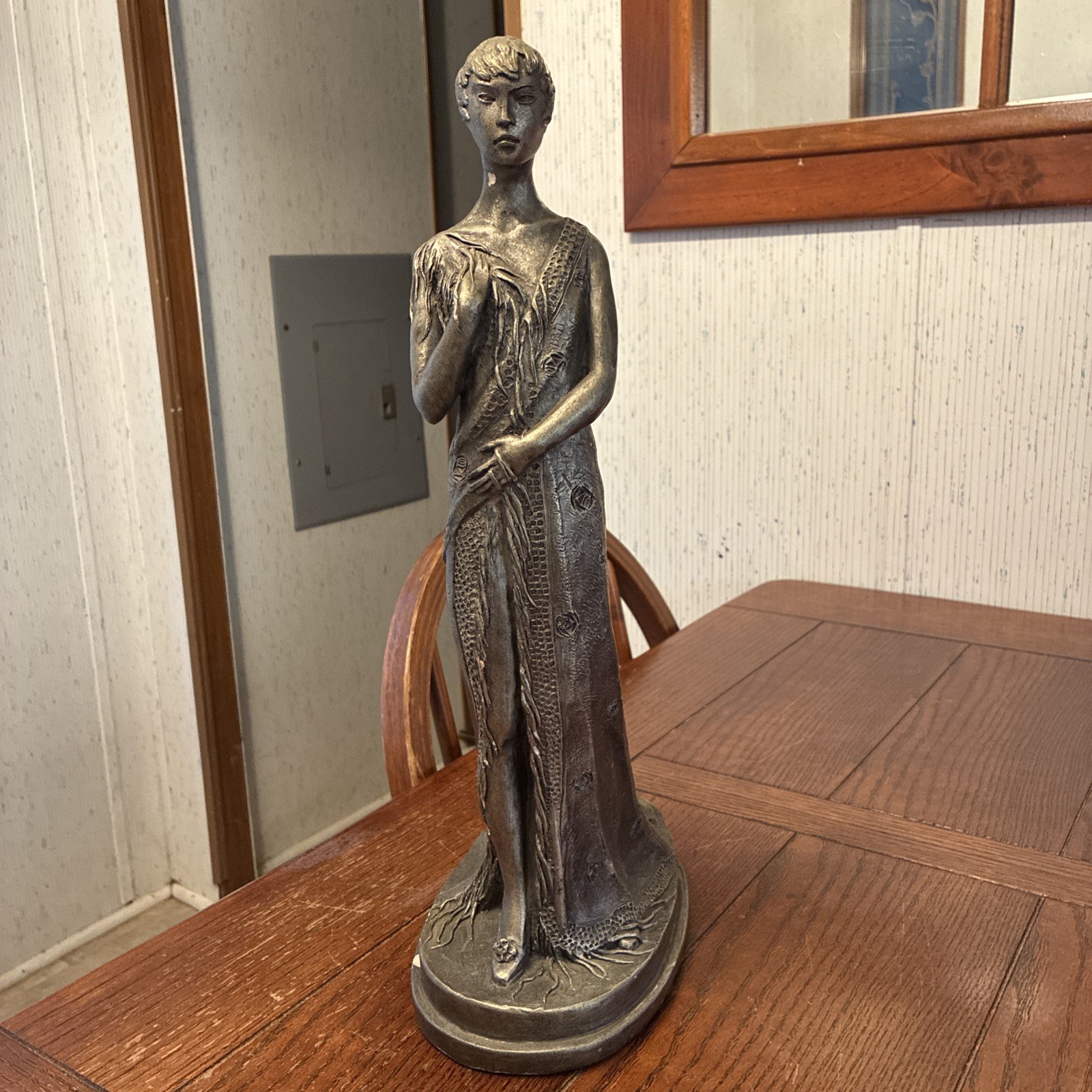Vintage Austin Production ‘83 Sculpture Art Deco Woman after Vallery 17&Prime;