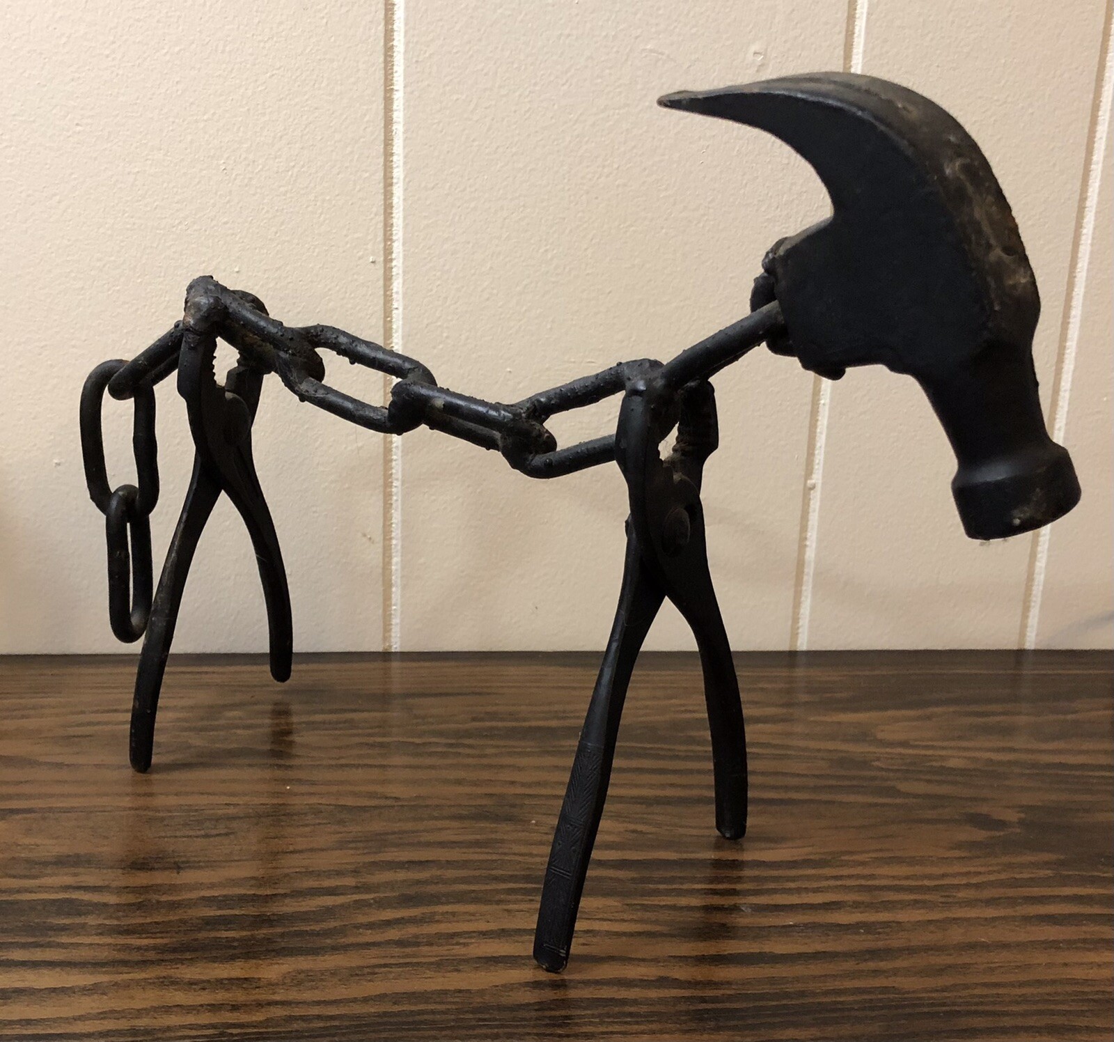 Homemade Primitive Horse Sculpture One-of-a-kind Made From Tools