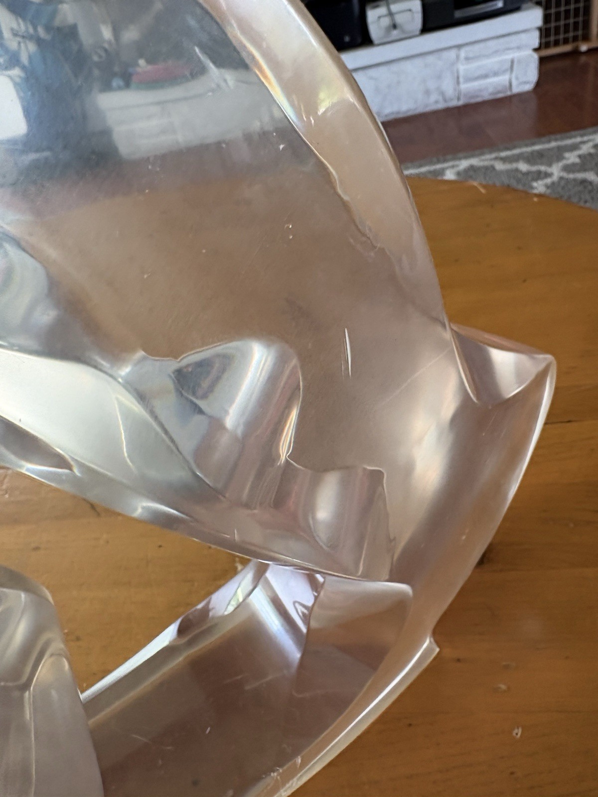 MCM Hivo Van Teal? Abstract Lucite Acrylic Sculpture-24×16.5×3.5-26 Pounds!
