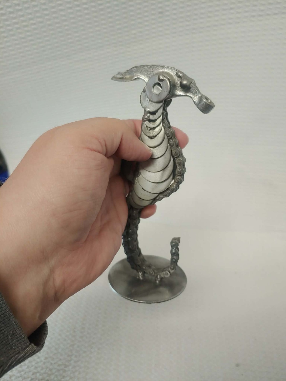 seahorse steel welded art unique