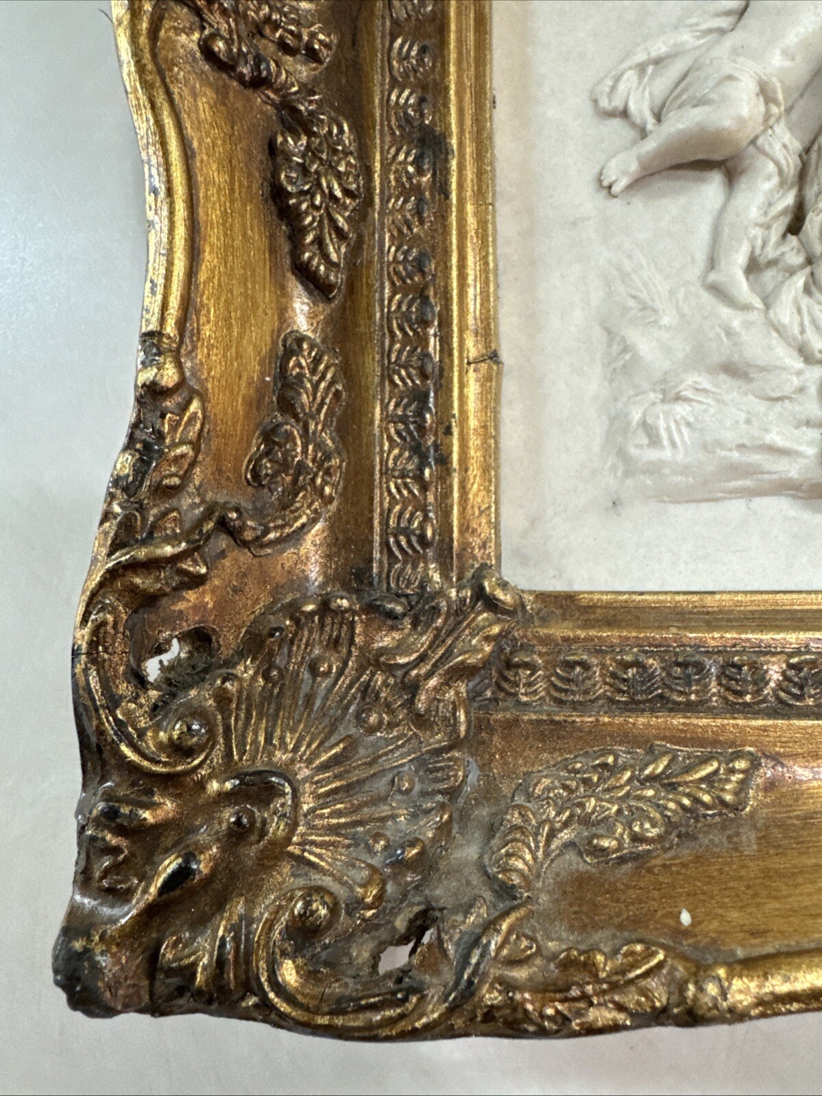 L D Myers 1882 Marble Frieze In Gold Ornate Frame