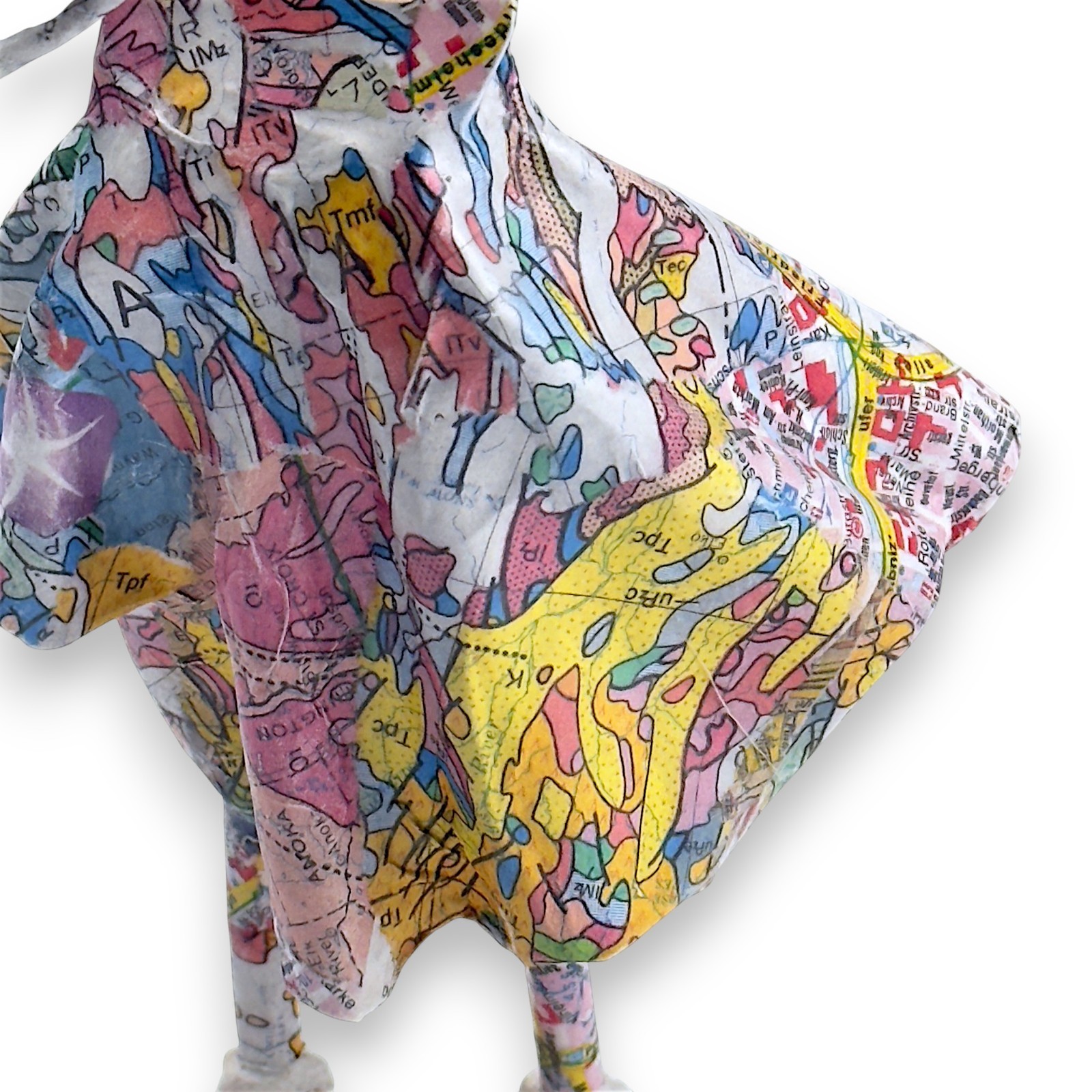 Kathy Ross Sculpture 2018 Mixed Media Maps Art Papier Mache OOAK Dark Academia