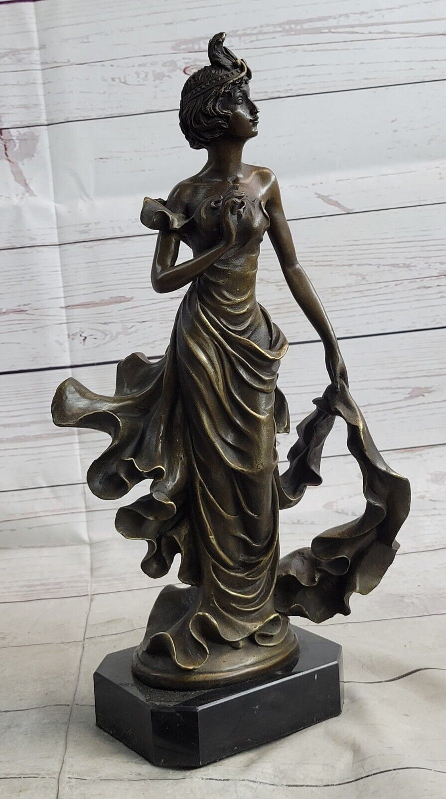 Original Artwork 1920&rsquo;s Flapper Girl Dancer Bronze Fashion Model Sculpture Sale
