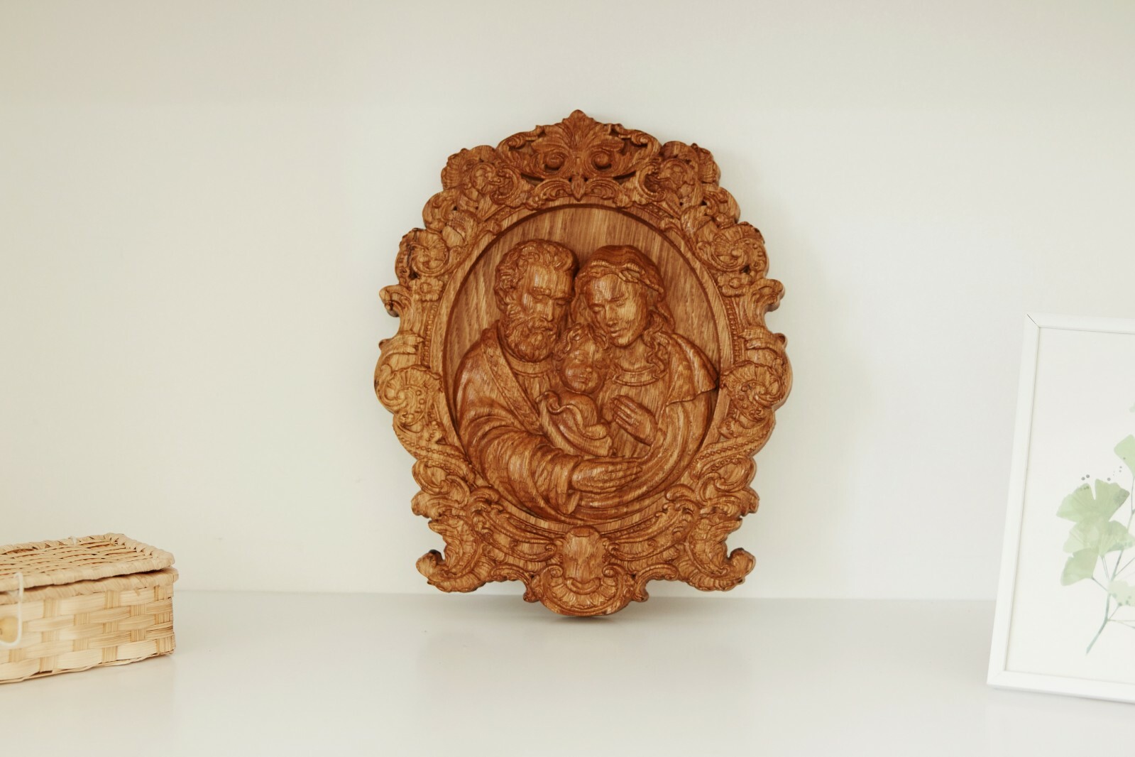 Handmade modern home decor Holy Family housewarming christian catolic gift