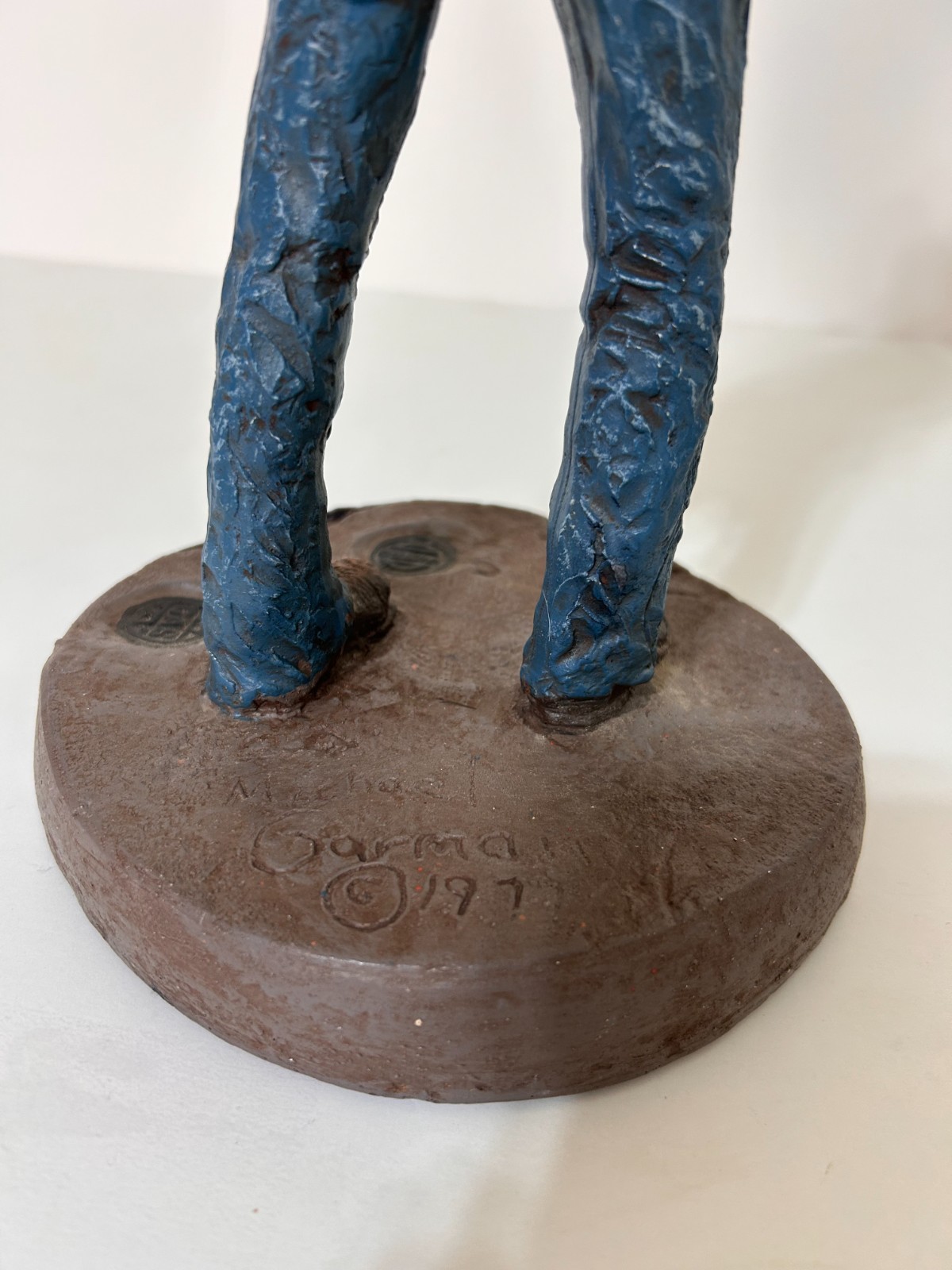 Rare vintage Michael Garman Signed Sculpture Newsman 1977 The Gazette Colorado