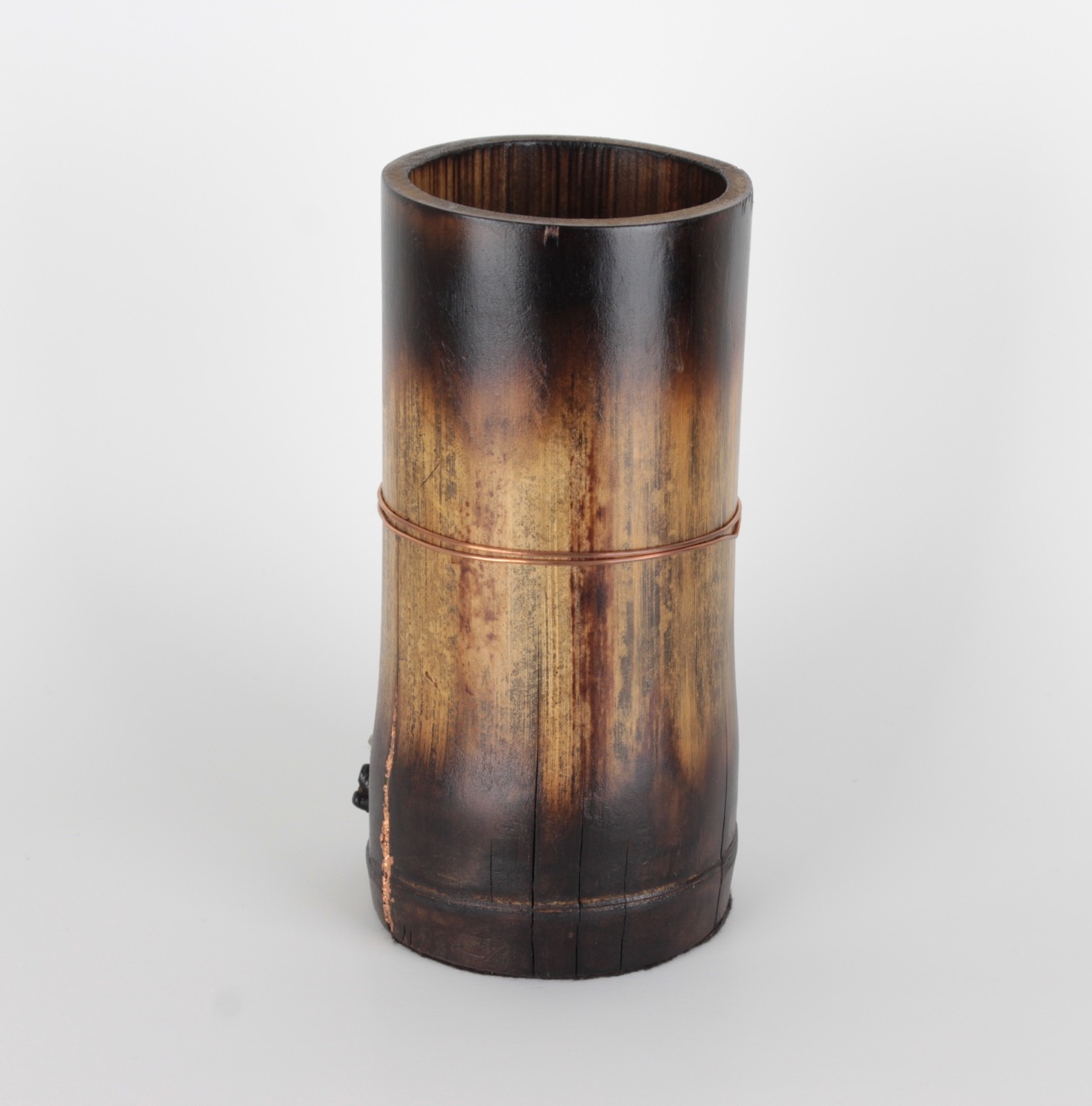Handcrafted Quartz Crystals « From the Crystal Forest » Bamboo Sculptural Vessel