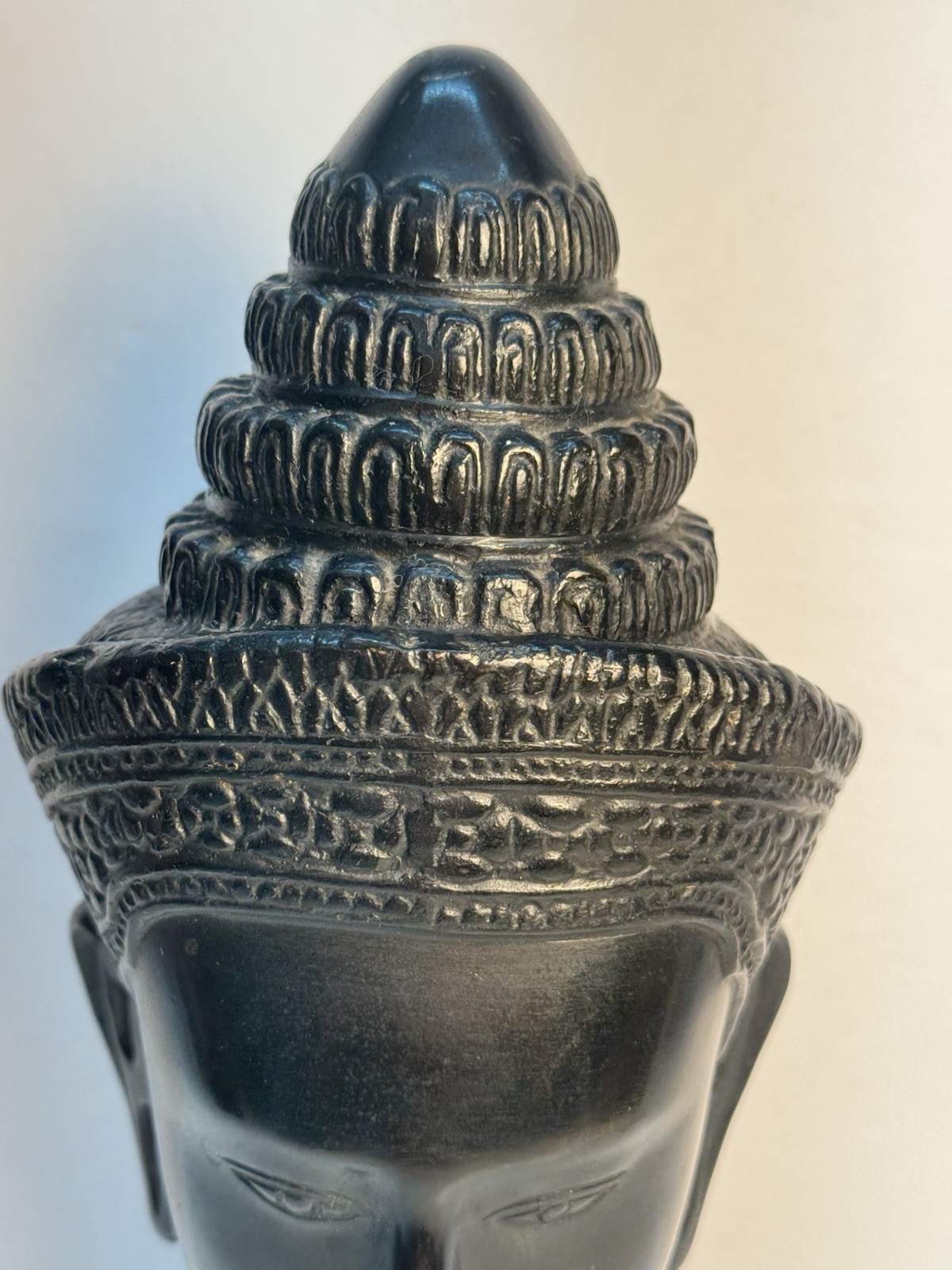 Ngyuen Thanh Le MCM Vietnamese Heavy Bronze Bust Sculpture Traditional Headdress