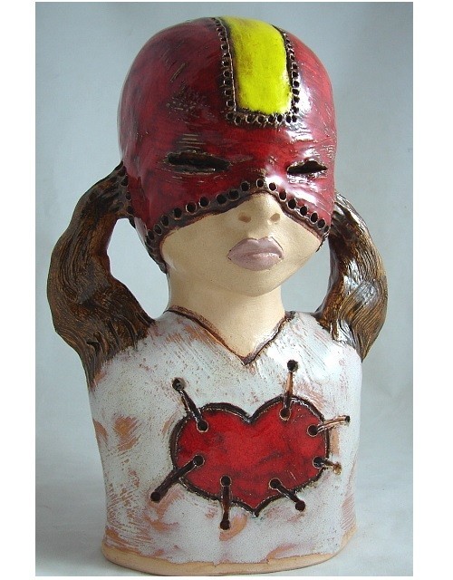 IWO RYNKIEWICZ (aka KOBRON) Ceramic Sculpture « Kid 106 » (2013)