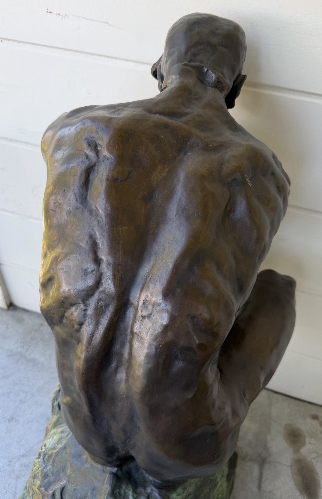 Antique Barbedienne Foundry Rodin Le Penseur “ The Thinker” 32” Bronze Sculpture