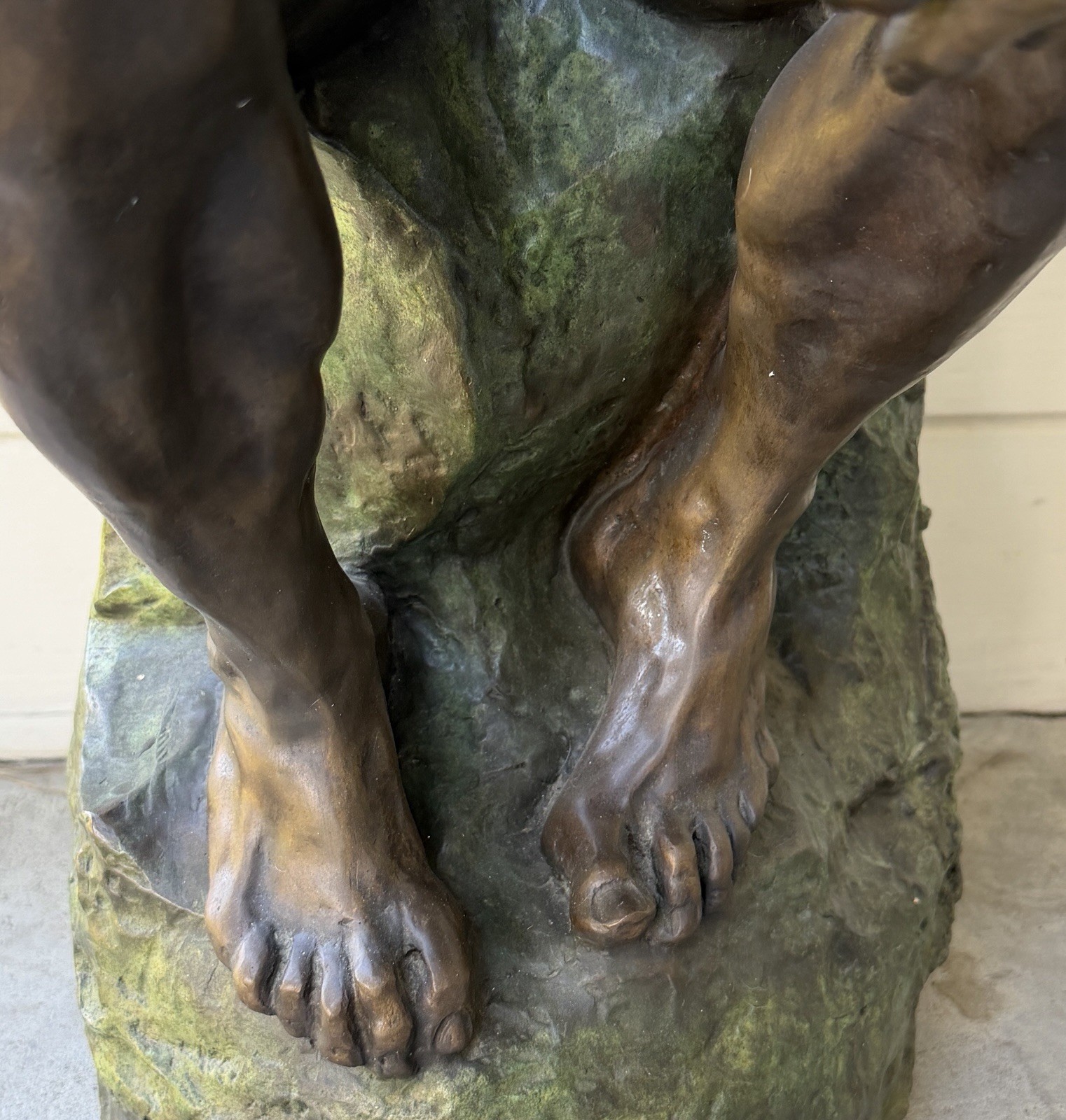 Antique Barbedienne Foundry Rodin Le Penseur “ The Thinker” 32” Bronze Sculpture