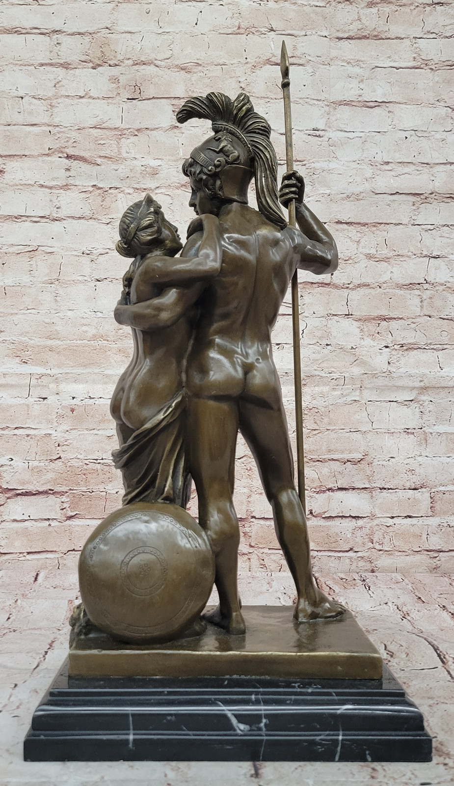 Ares and Aphrodite or Venus and Mars Genuine Solid Real Bronze Sculpture