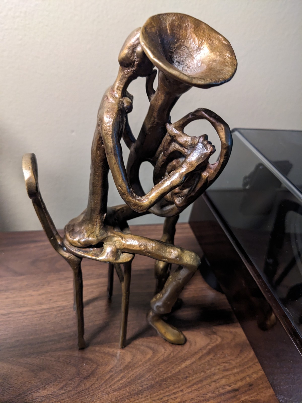 Alfons Burn 1960 MCM Artist Brutalist Bronze SCULPTUREs 7 musicians All Signed