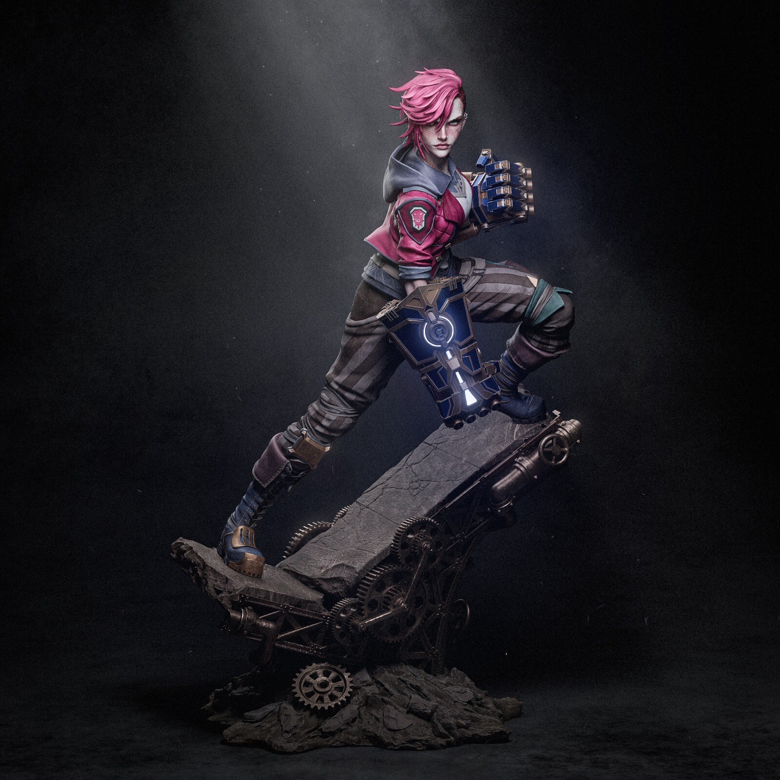 Vi, Arcane, Resin Scale 1:9 Model Kit painted 3d Printed GK Statue Figure