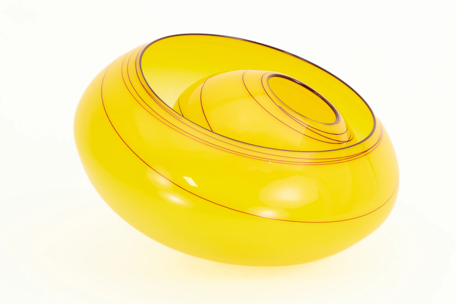 Dale Chihuly Jasmine Basket Pair Signed Portland Press 2010 Hand-Blown Glass