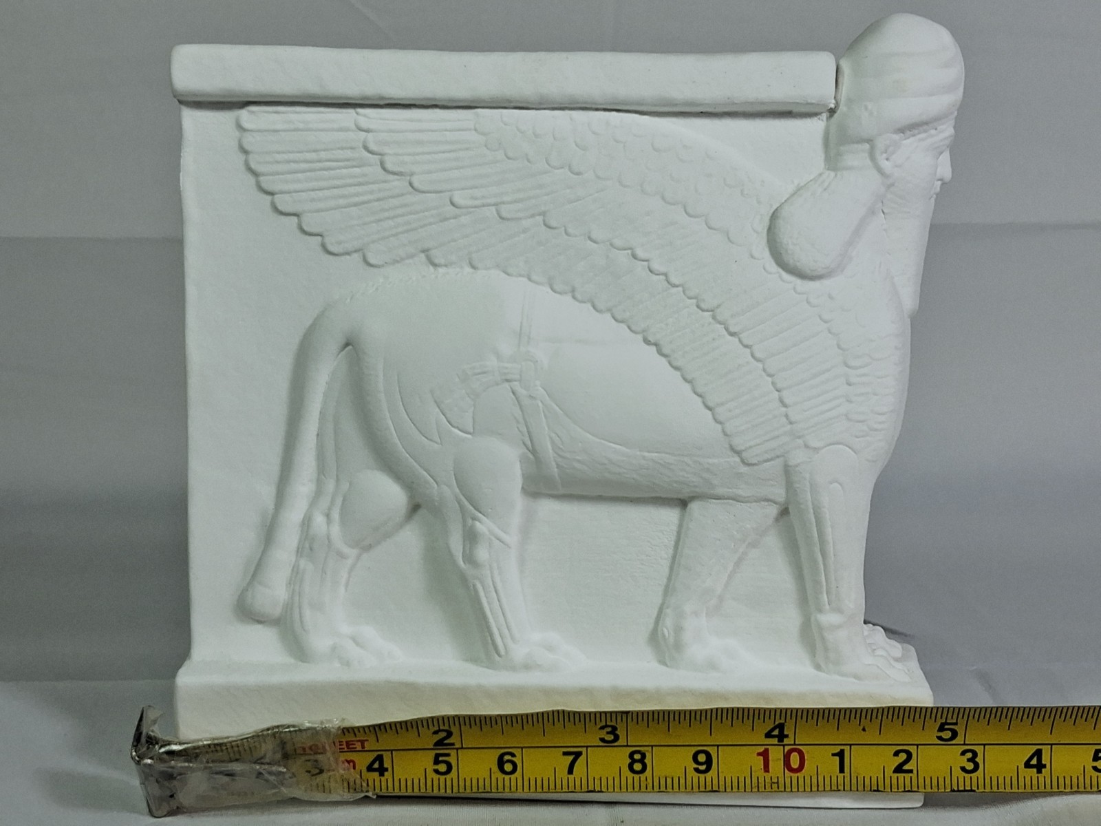 Lamassu Mesopotamia Mythological 3D Printed Statue Sculpture Pure White Nice