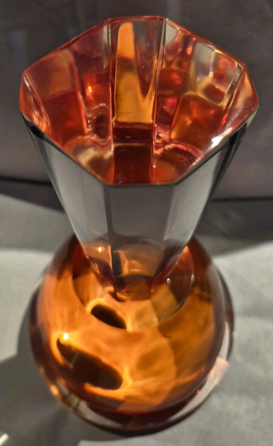 Lucite Perfume Bottle Sculpture Signed Van Teal 8 1/4” Tall Signed