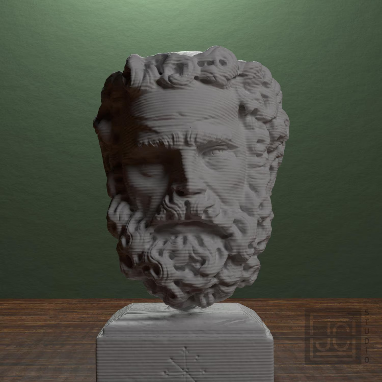 Head of a Bearded Man Collectible Bust Statue – 5, 9, 12 Inch
