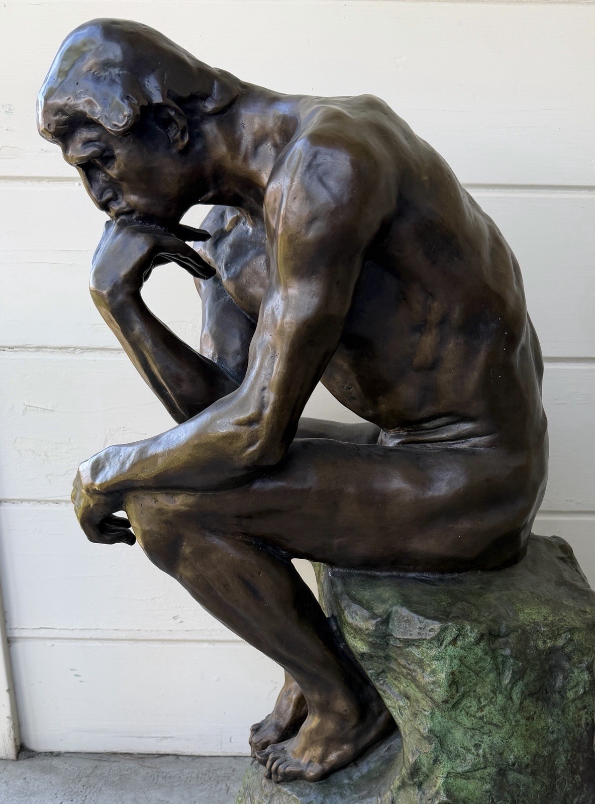 Antique Barbedienne Foundry Rodin Le Penseur “ The Thinker” 32” Bronze Sculpture