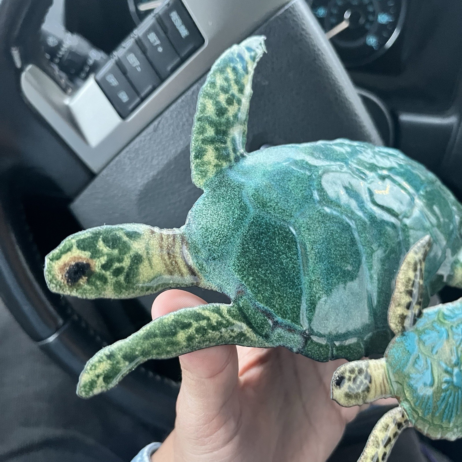 Vtg Bovano Cheshire Enameled Copper Wall Art Sculpture 2 Sea Turtles Decor Ocean