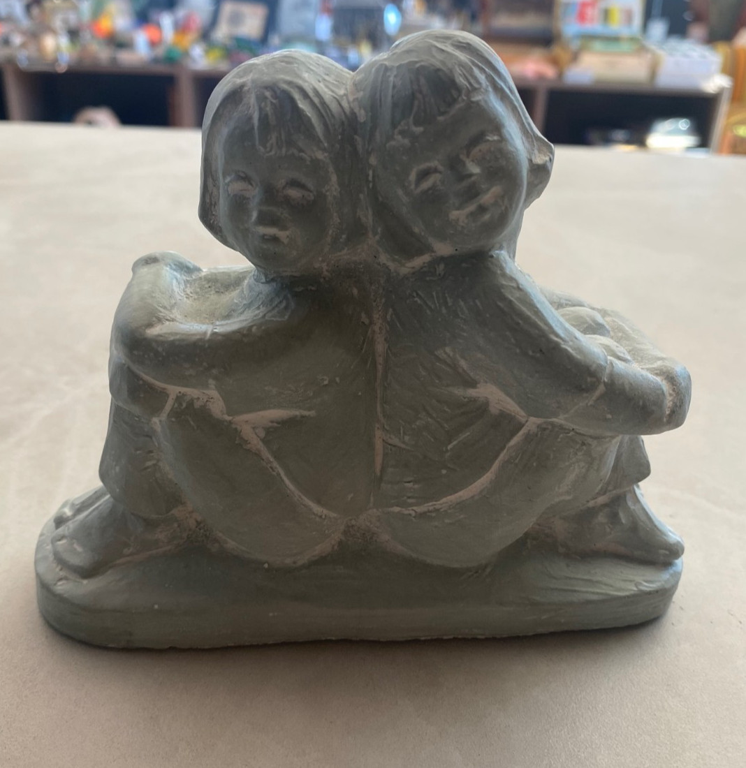 Isabel Bloom Art Sculpture Friends Two Girls Sisters Back To Back 2002
