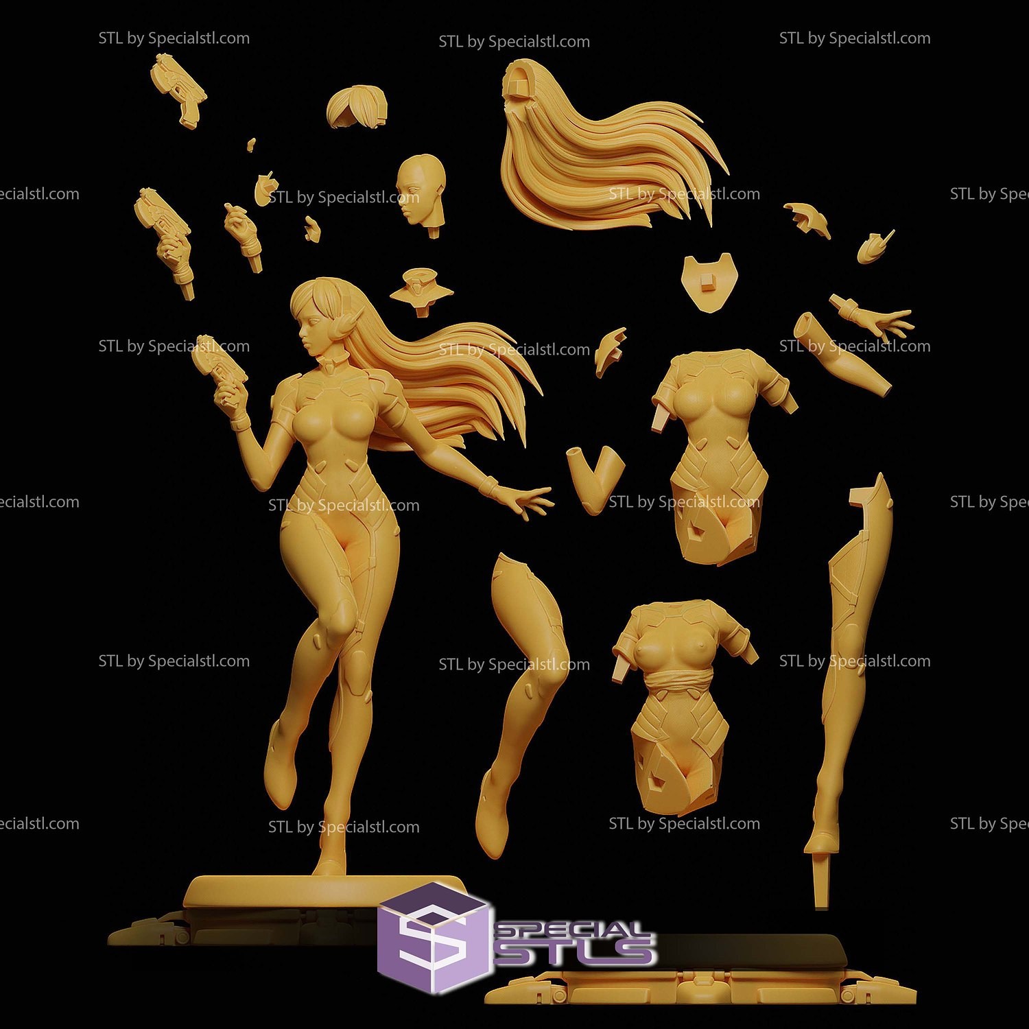 Dva Overwatch Sexy Figure V3! Printed 16k Res! HandPainted or Unpainted!