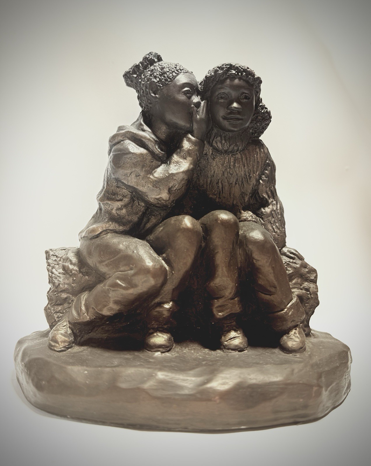 Austin Sculpture Ecila African American Children Girls 1996 Secrets Hard To Find