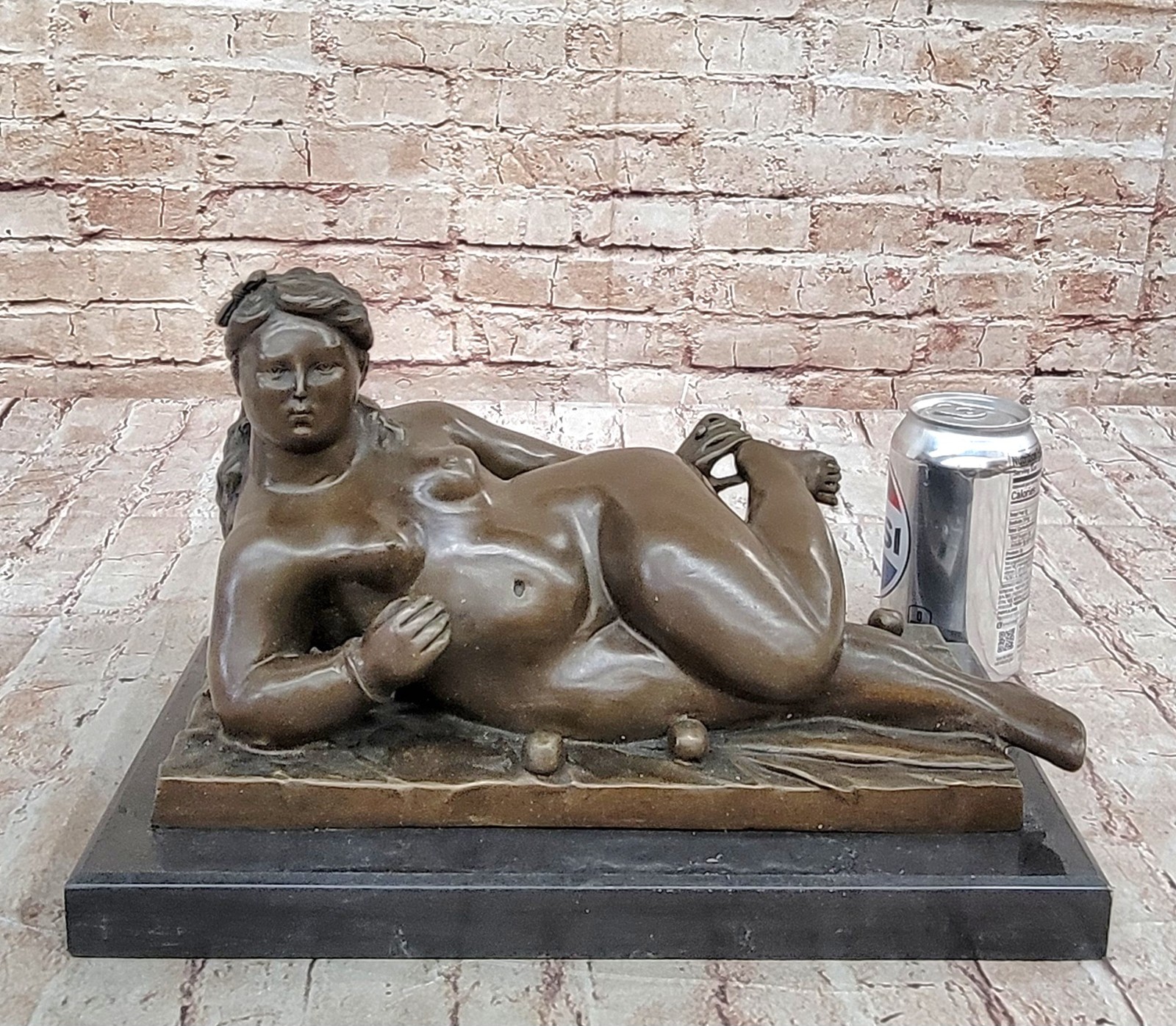 BOTERO DECORATIVE BRONZE SCULPTURE SLEEPING WOMAN HOT CAST FIGURINE FIGURE DECOR
